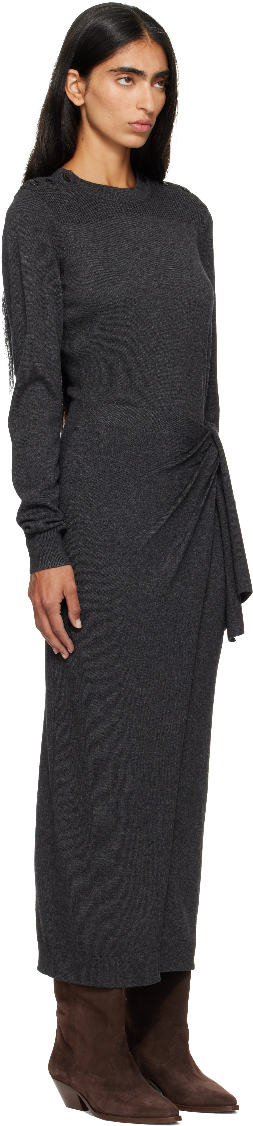 Isabel Marant - Robe longue Jozira grise