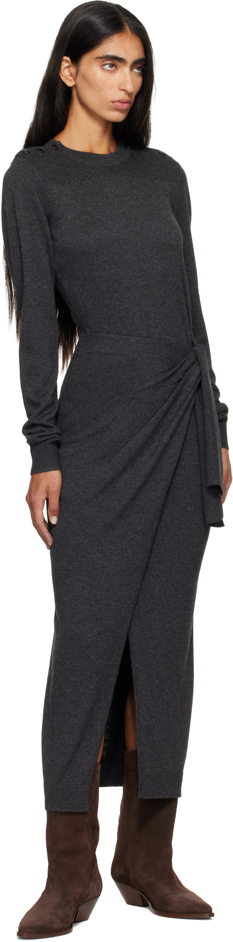 Isabel Marant - Robe longue Jozira grise