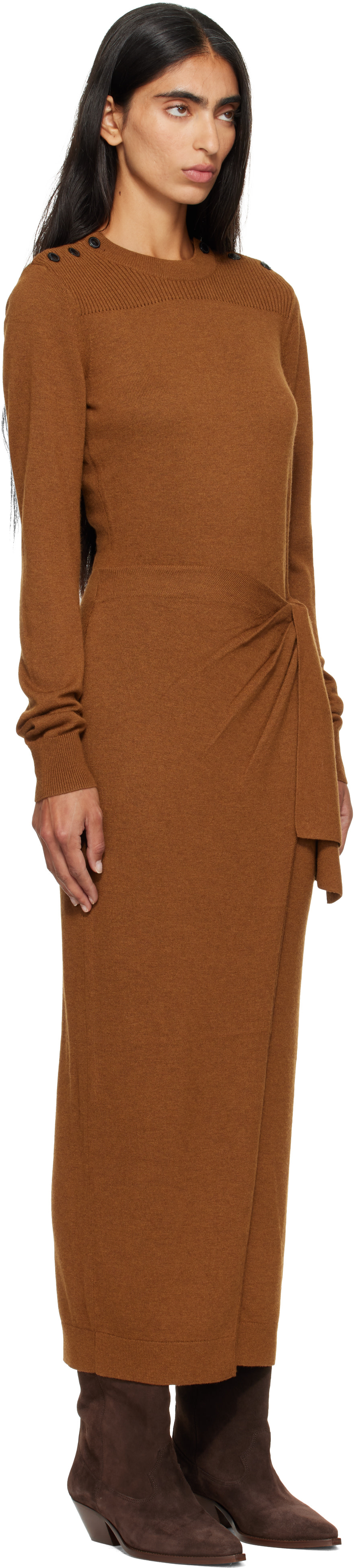 Isabel Marant - Robe longue Jozira brun clair