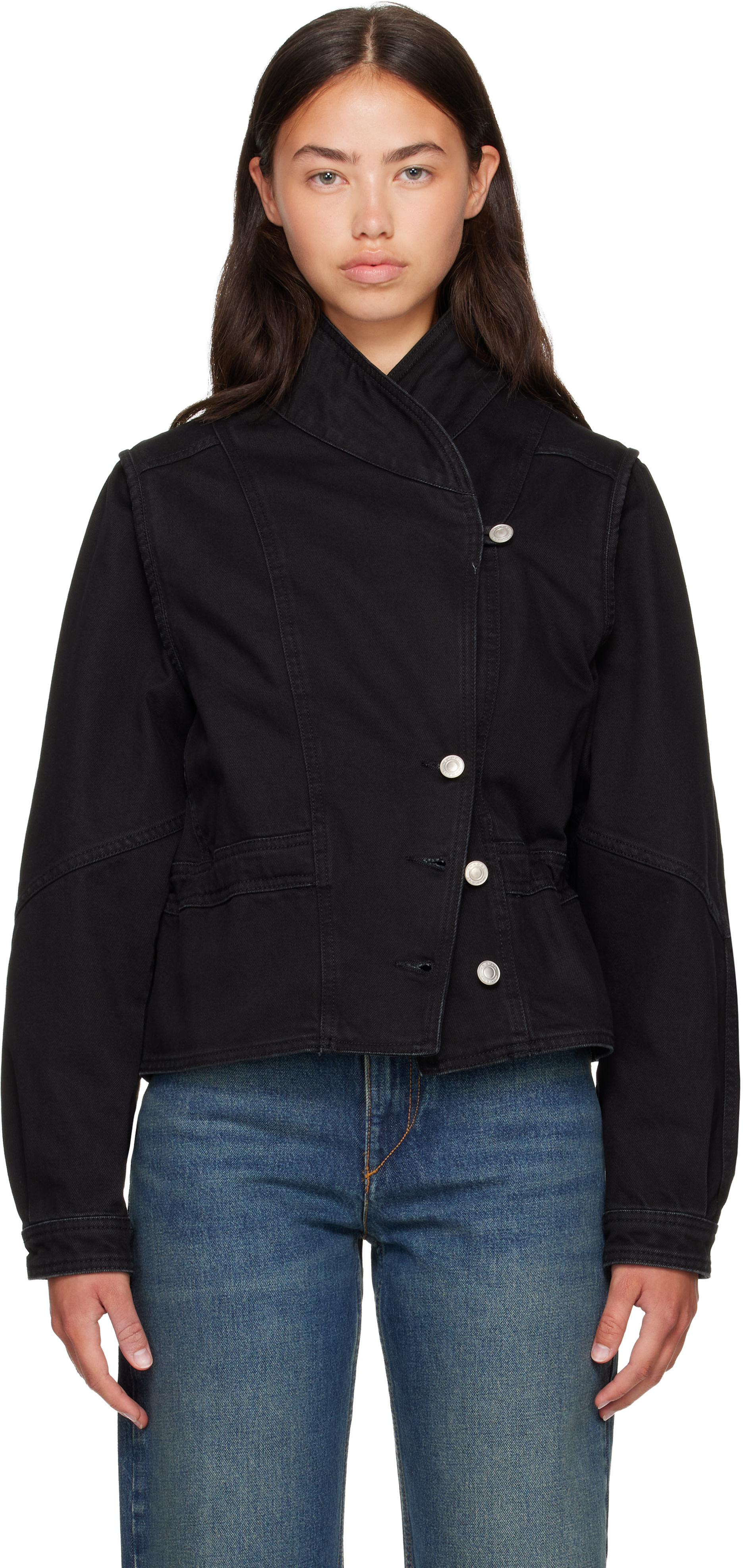 Isabel Marant: Black Dolie Denim Jacket | SSENSE