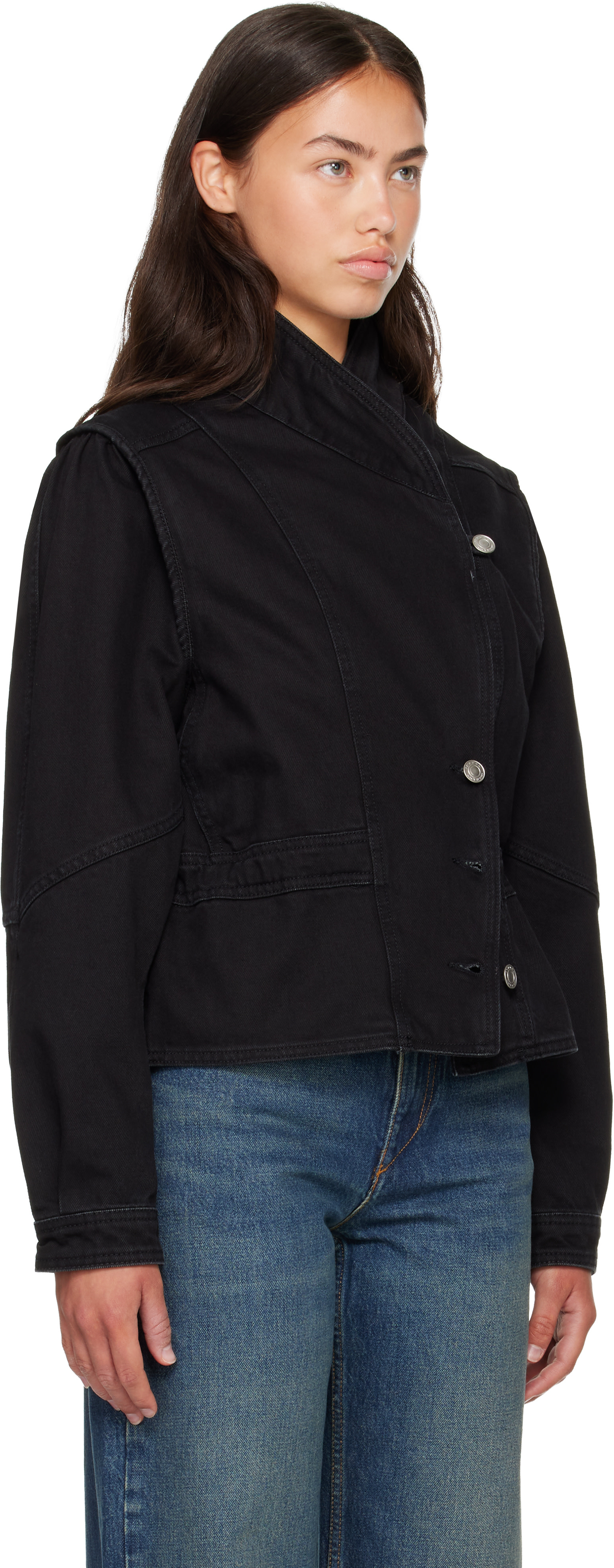 Isabel Marant: Black Dolie Denim Jacket | SSENSE