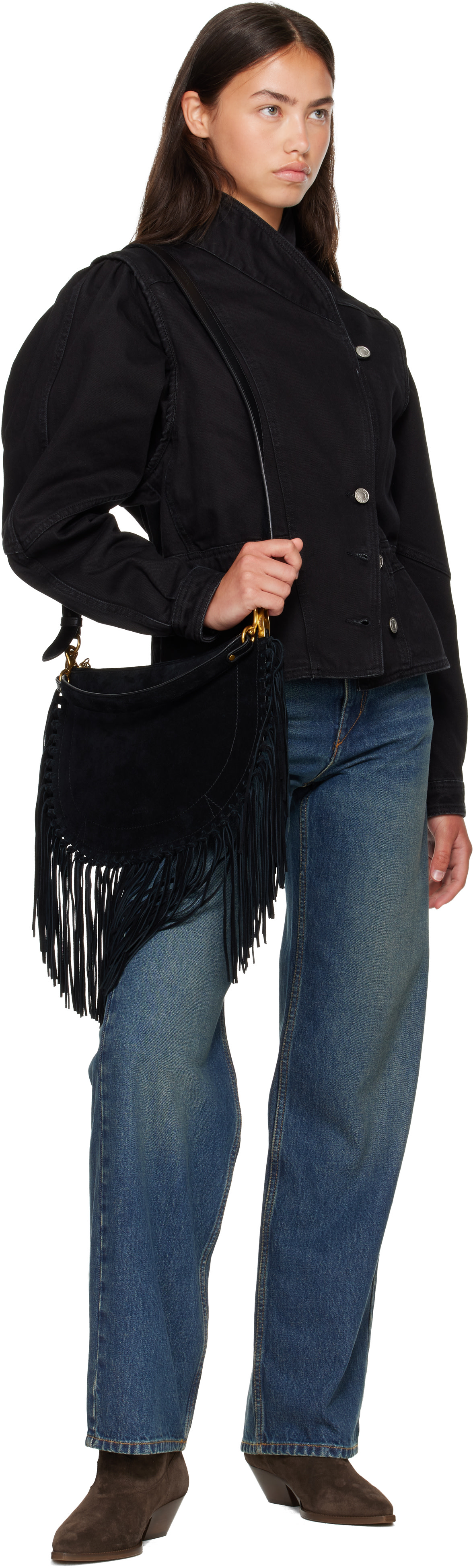 Isabel Marant: Black Dolie Denim Jacket | SSENSE