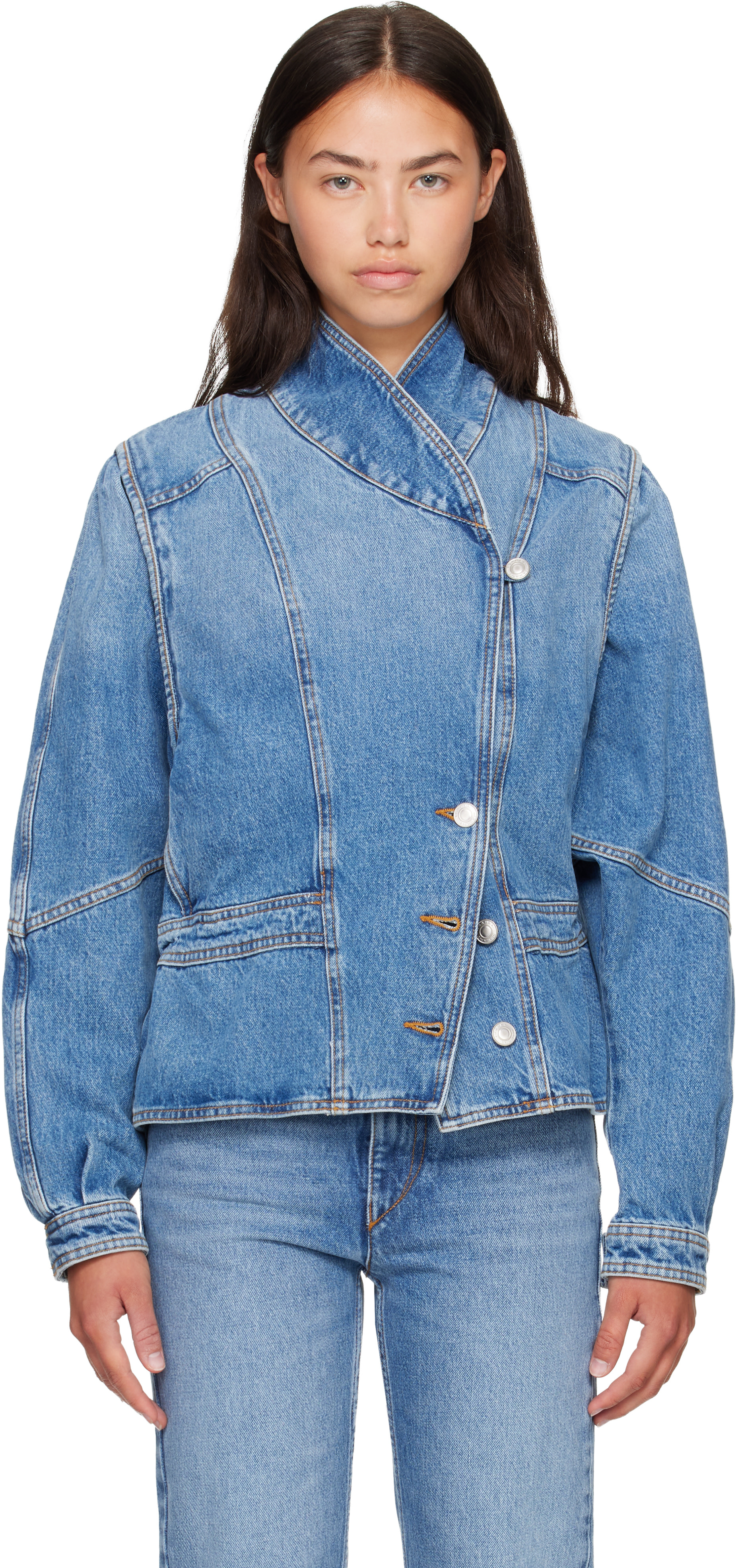 Isabel Marant: Blue Dolie Denim Jacket | SSENSE