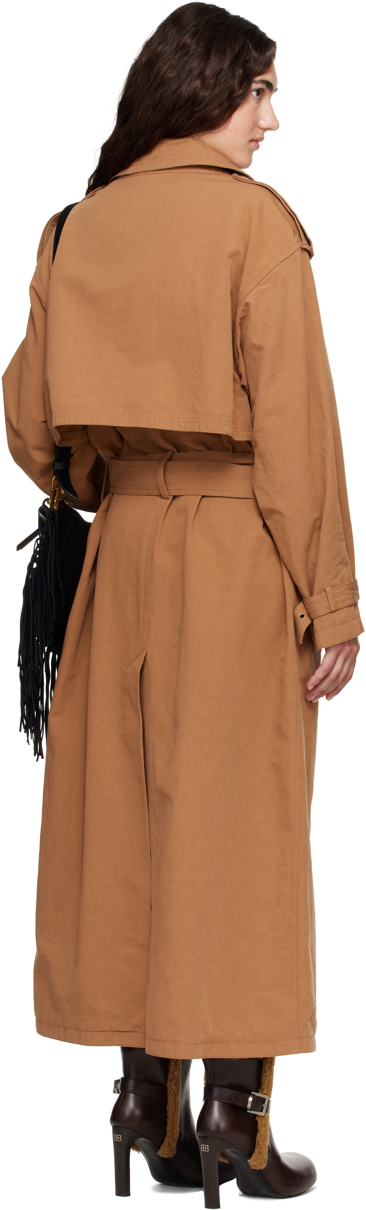 Isabel Marant - Trench Violette brun clair en coton