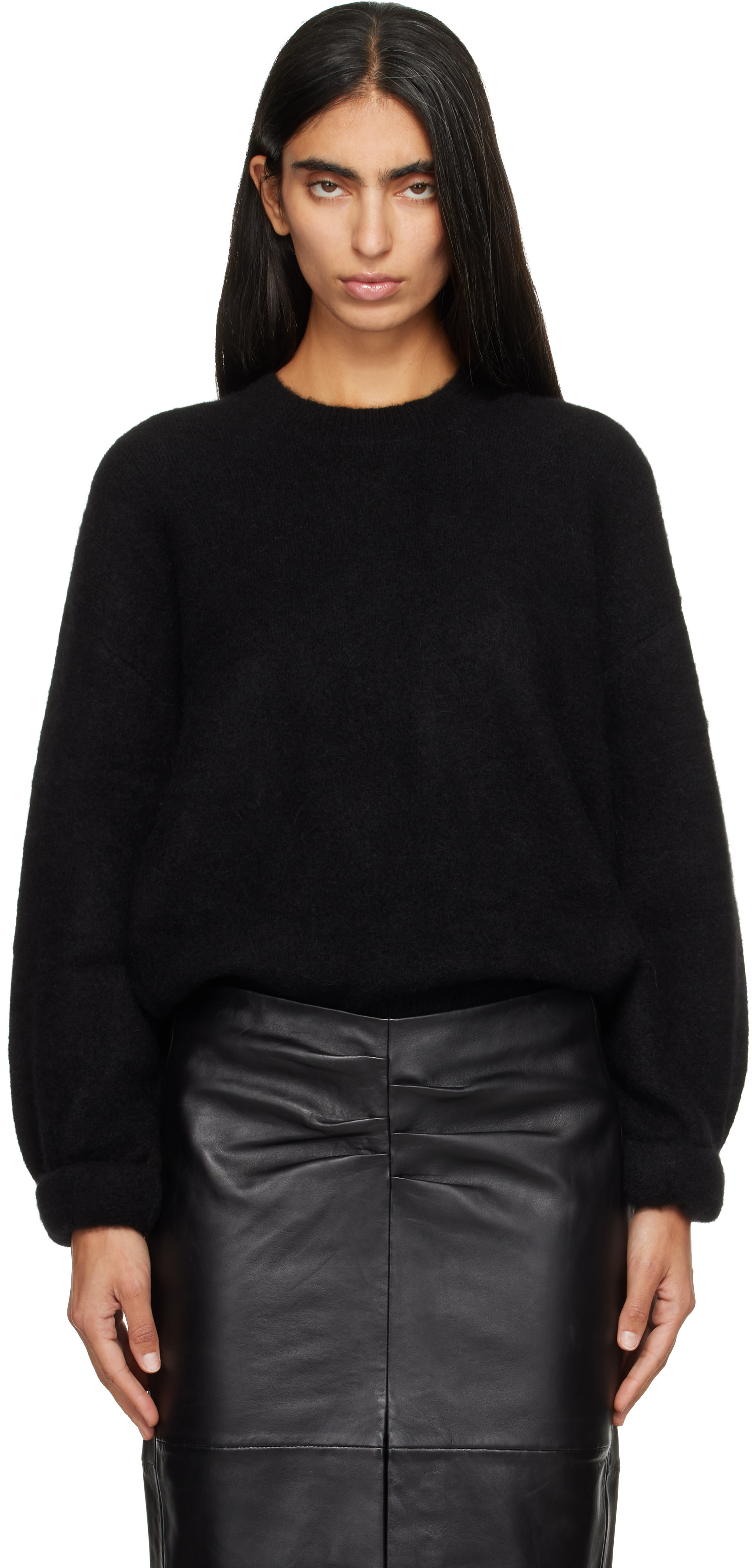 Isabel Marant - Pull Stacy noir à col ras du cou