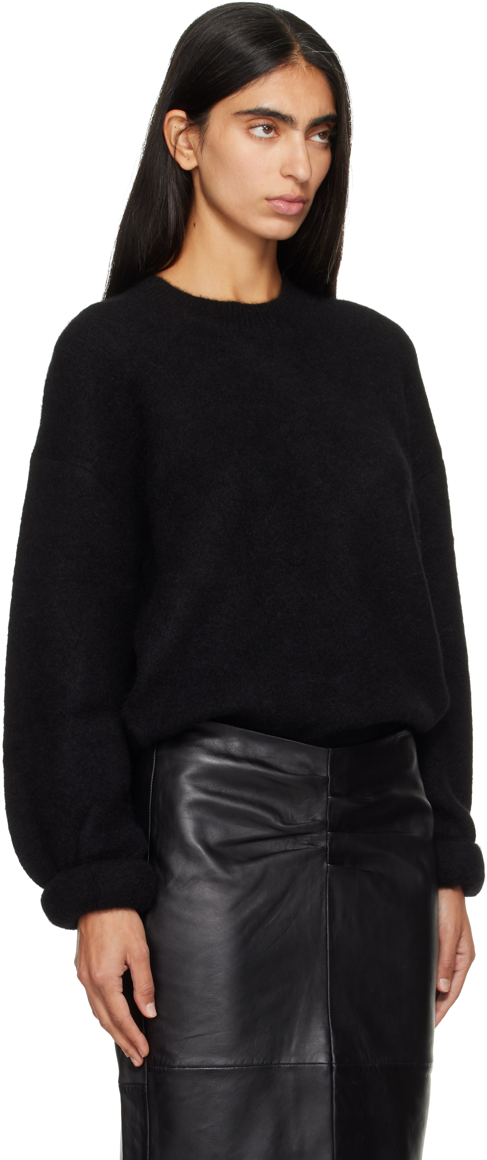 Isabel Marant - Pull Stacy noir à col ras du cou