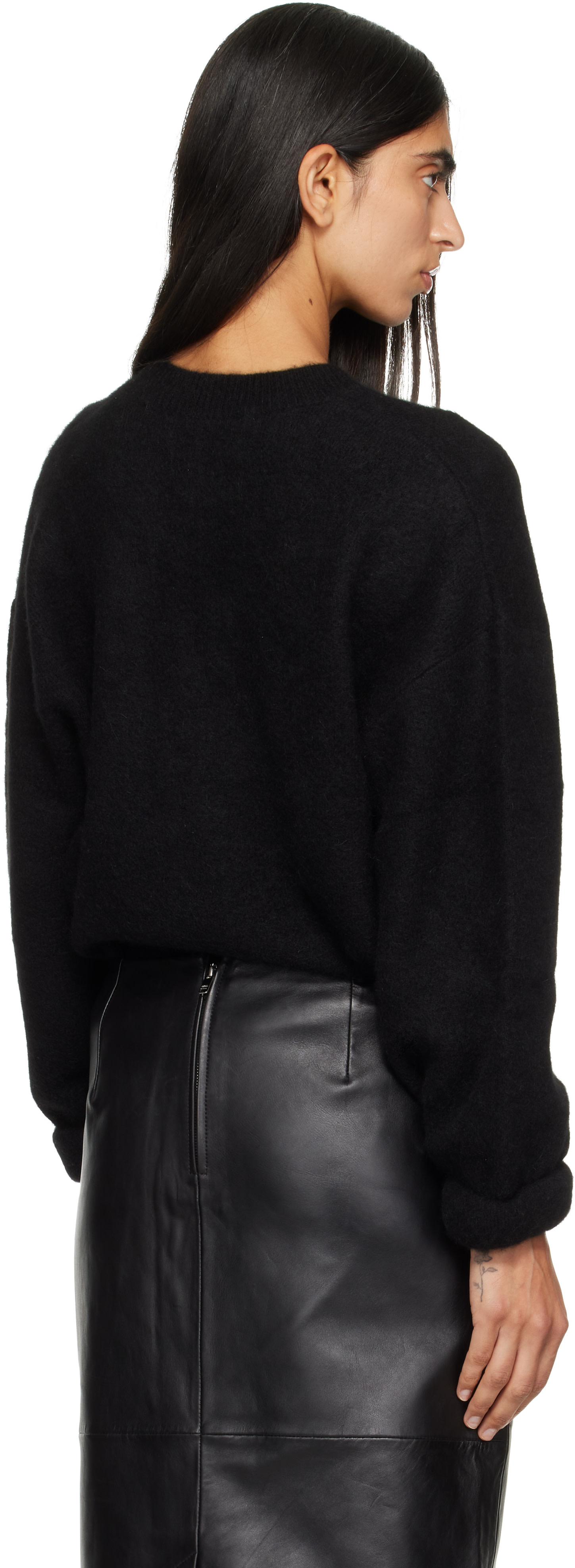 Isabel Marant - Pull Stacy noir à col ras du cou