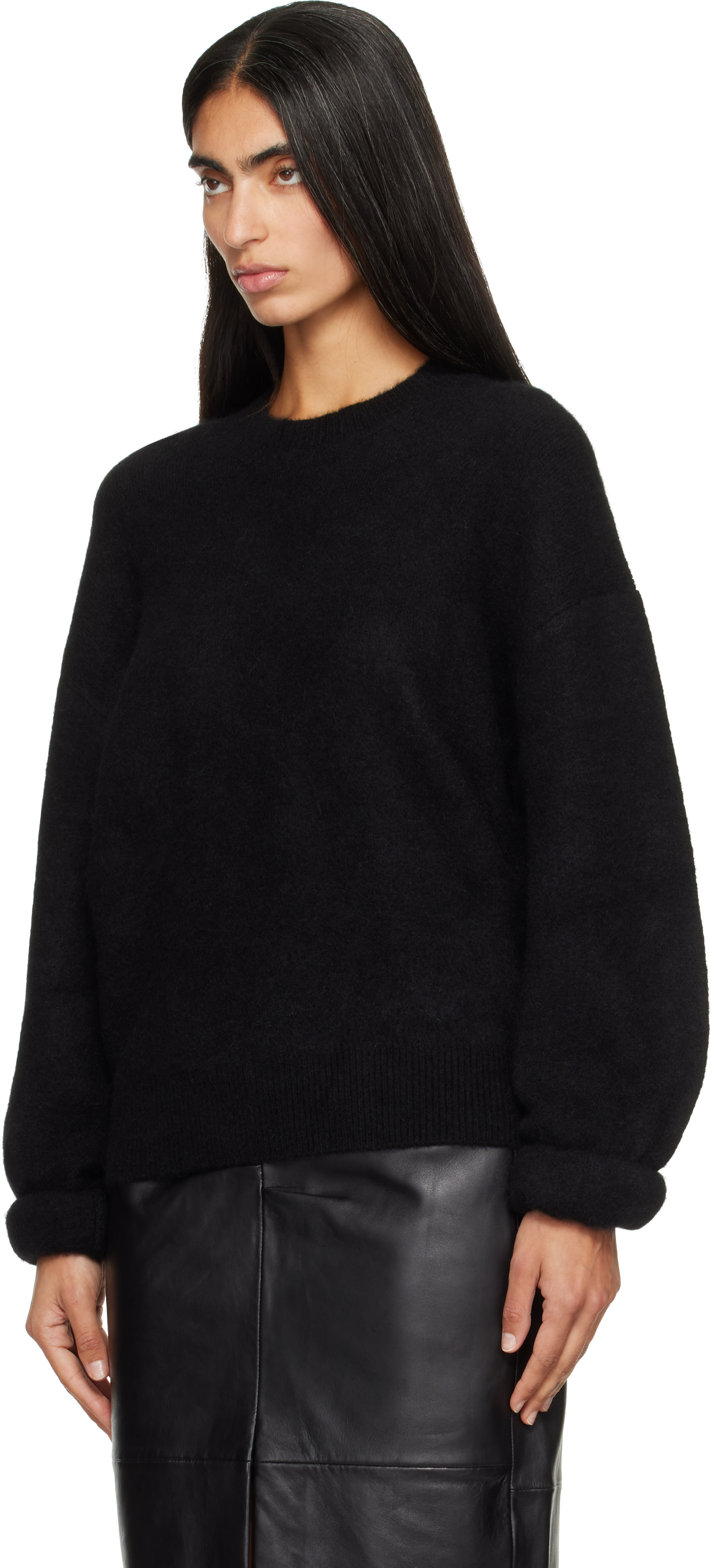 Isabel Marant - Pull Stacy noir à col ras du cou