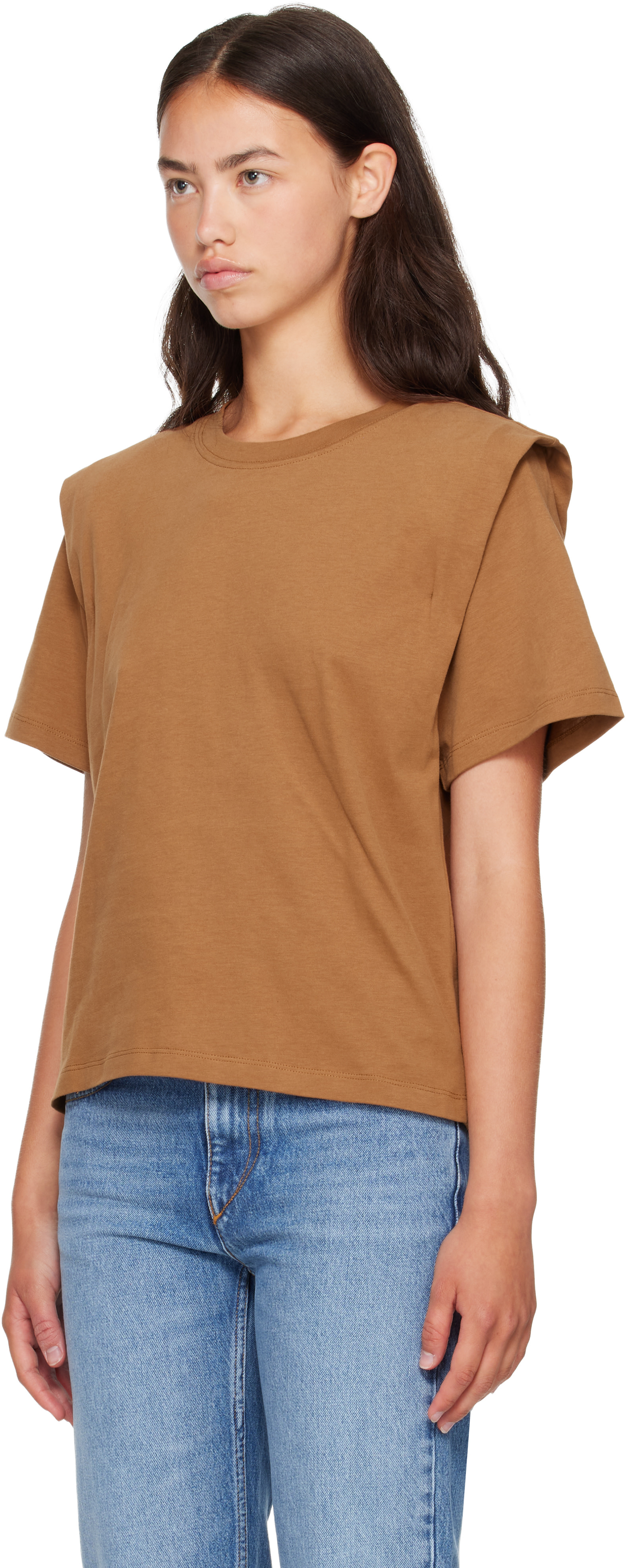 Isabel Marant: Tan Zelitos T-shirt | SSENSE