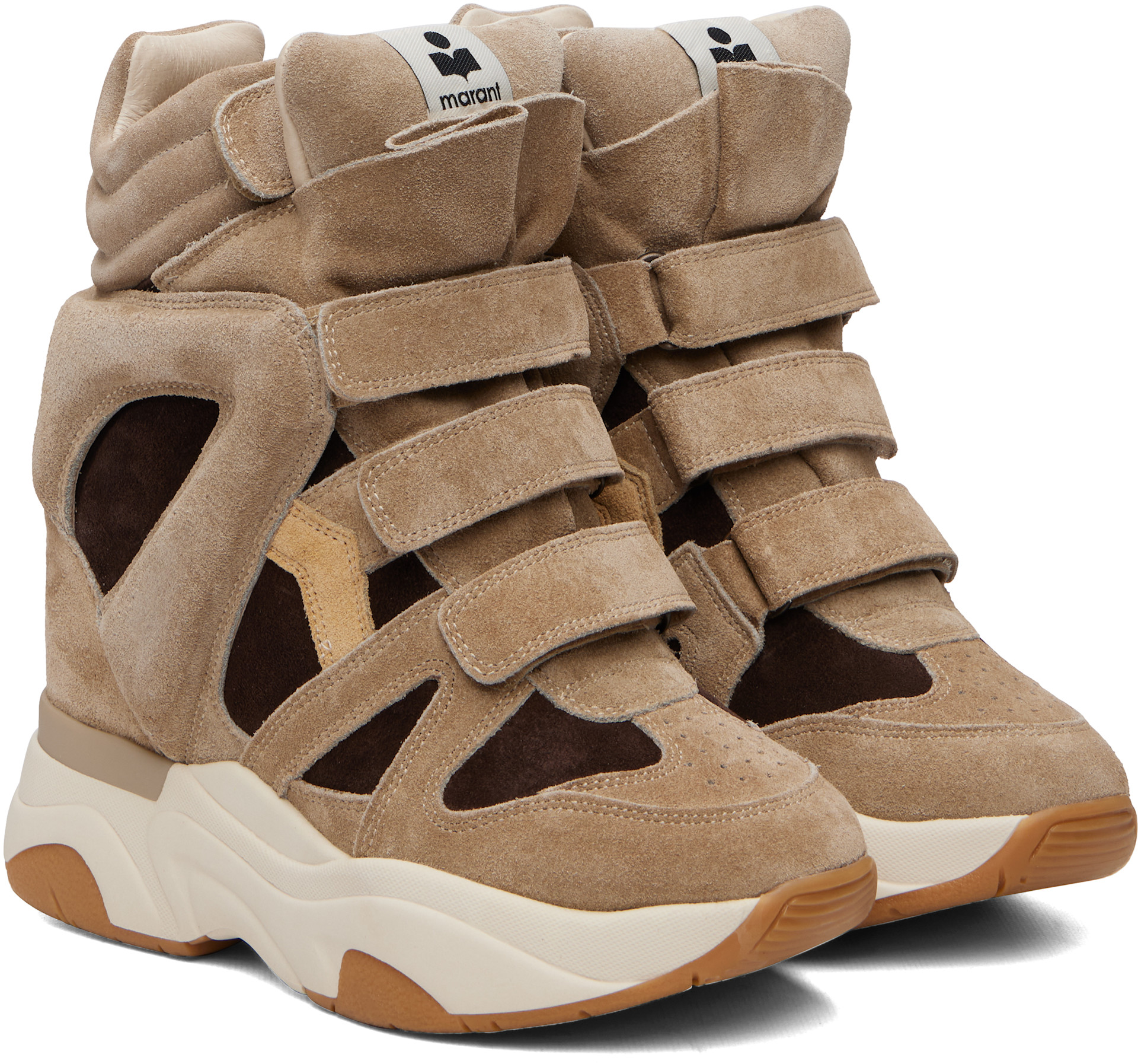 Isabel Marant - Baskets Balskee beige et brun