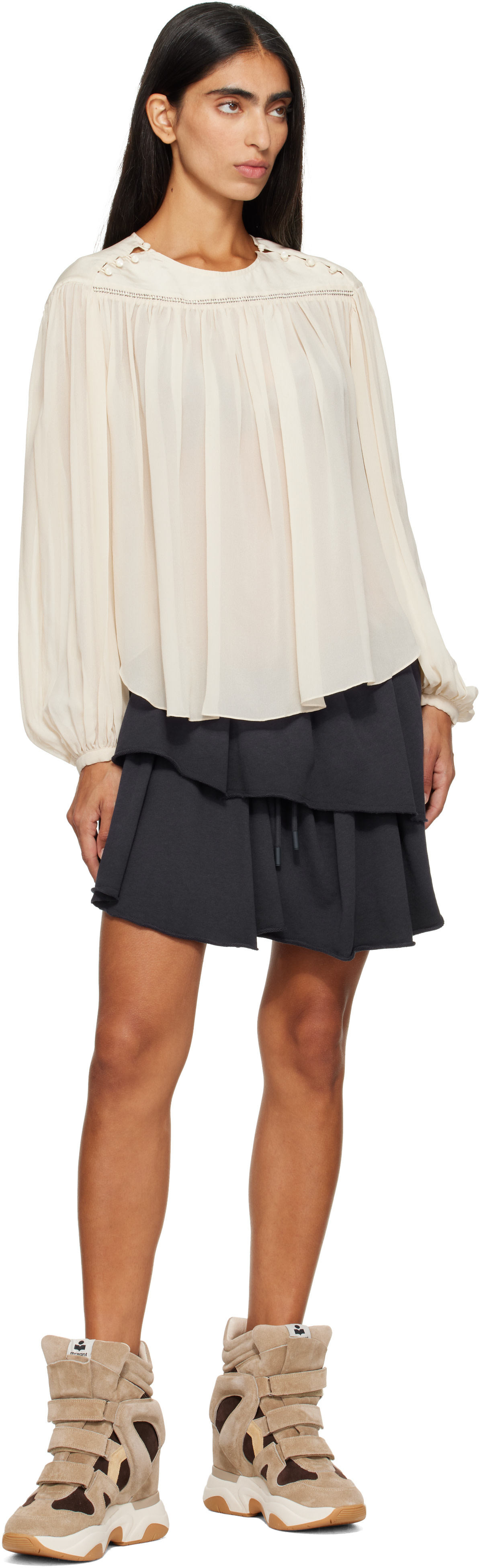 Isabel Marant - Baskets Balskee beige et brun