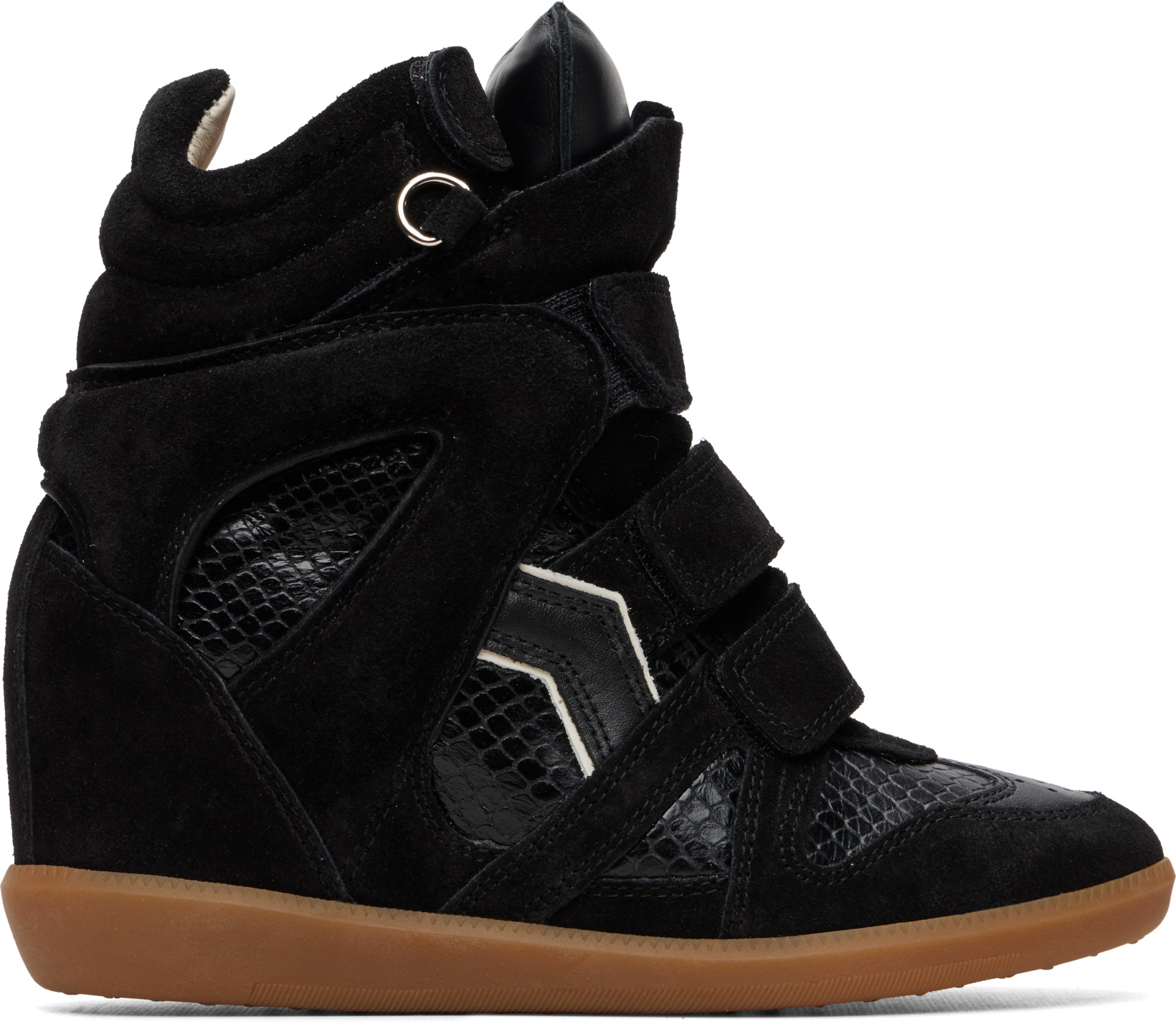 Isabel Marant - Black Python Bekett Ring Sneakers