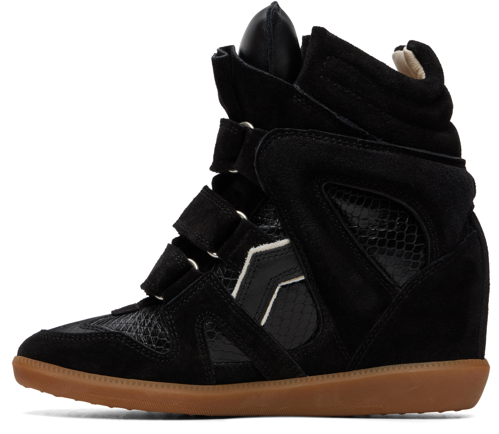 Isabel Marant - Black Python Bekett Ring Sneakers