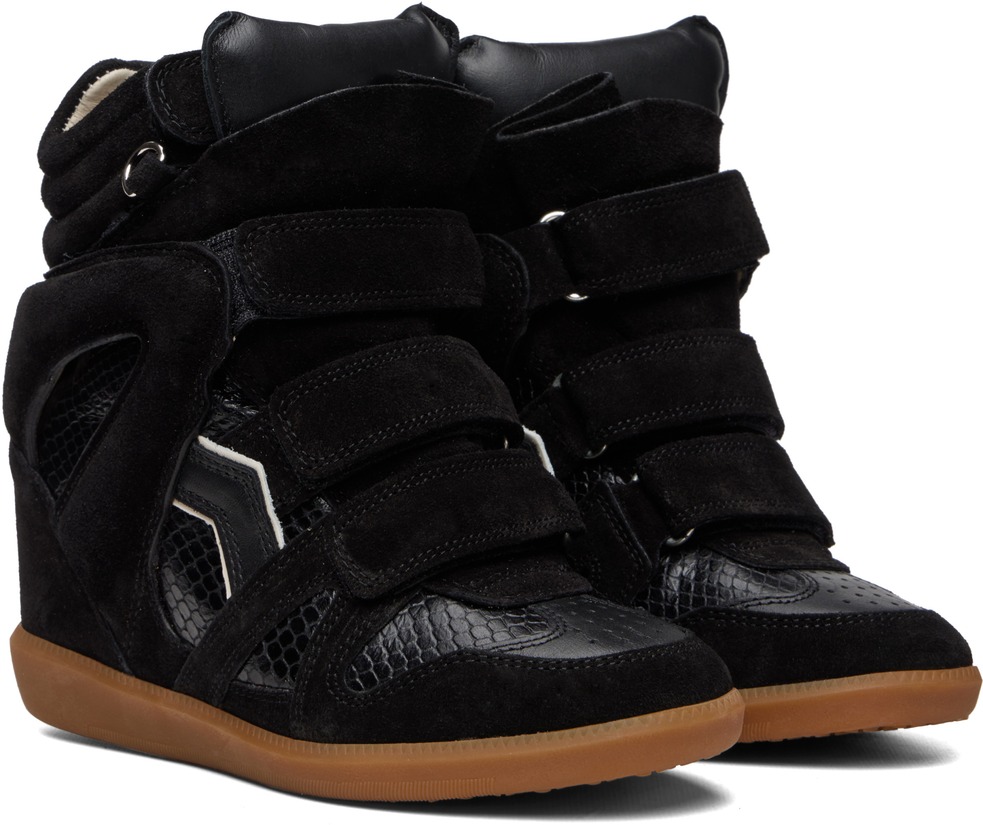Isabel Marant - Black Python Bekett Ring Sneakers