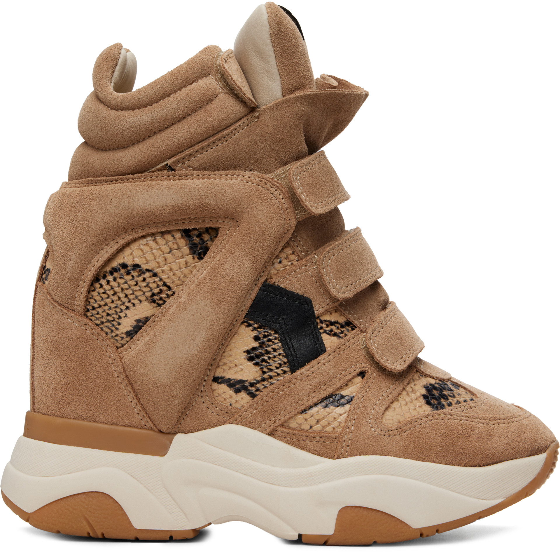 Isabel Marant - Taupe Python Balskee Sneakers
