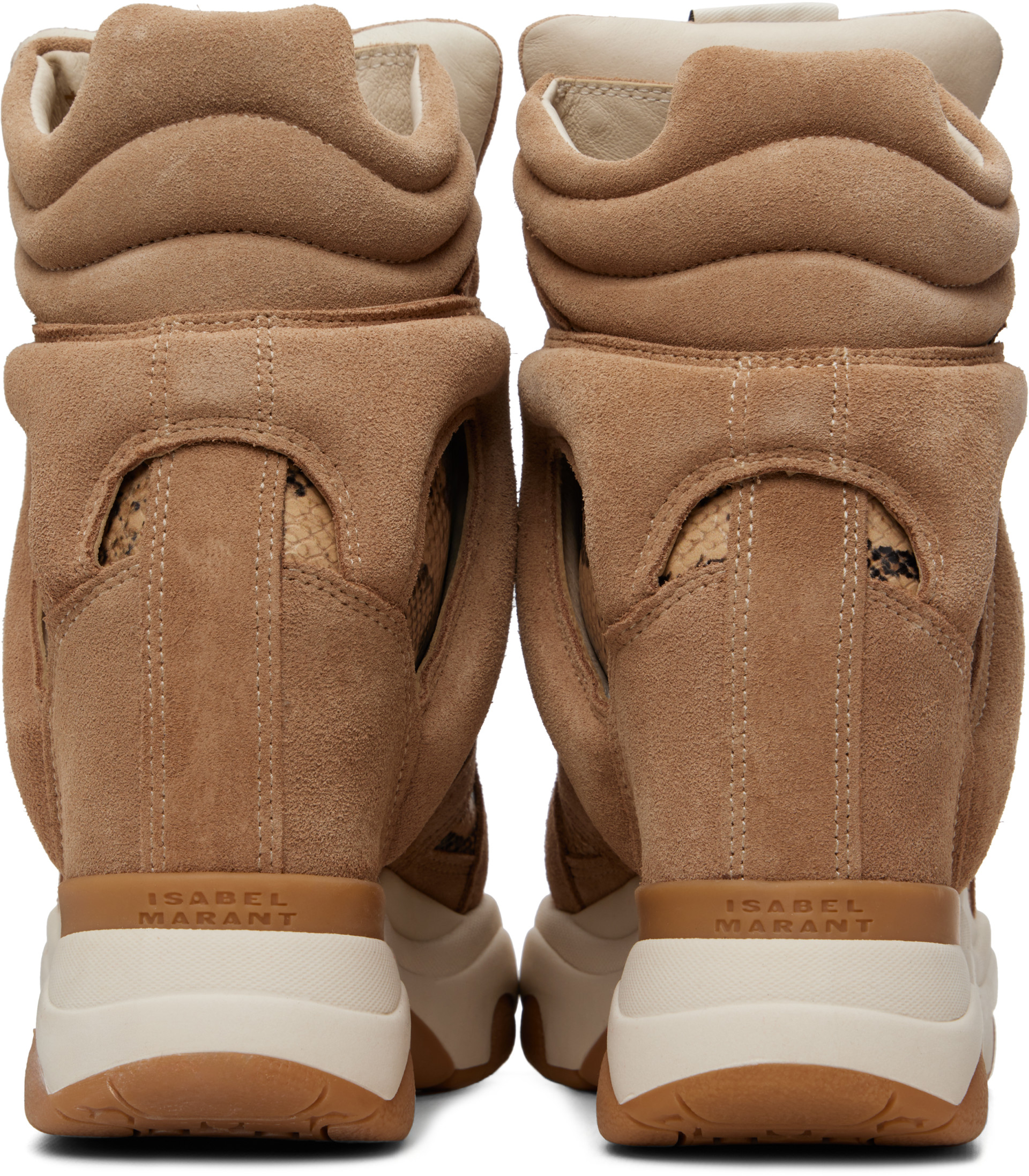 Isabel Marant - Taupe Python Balskee Sneakers