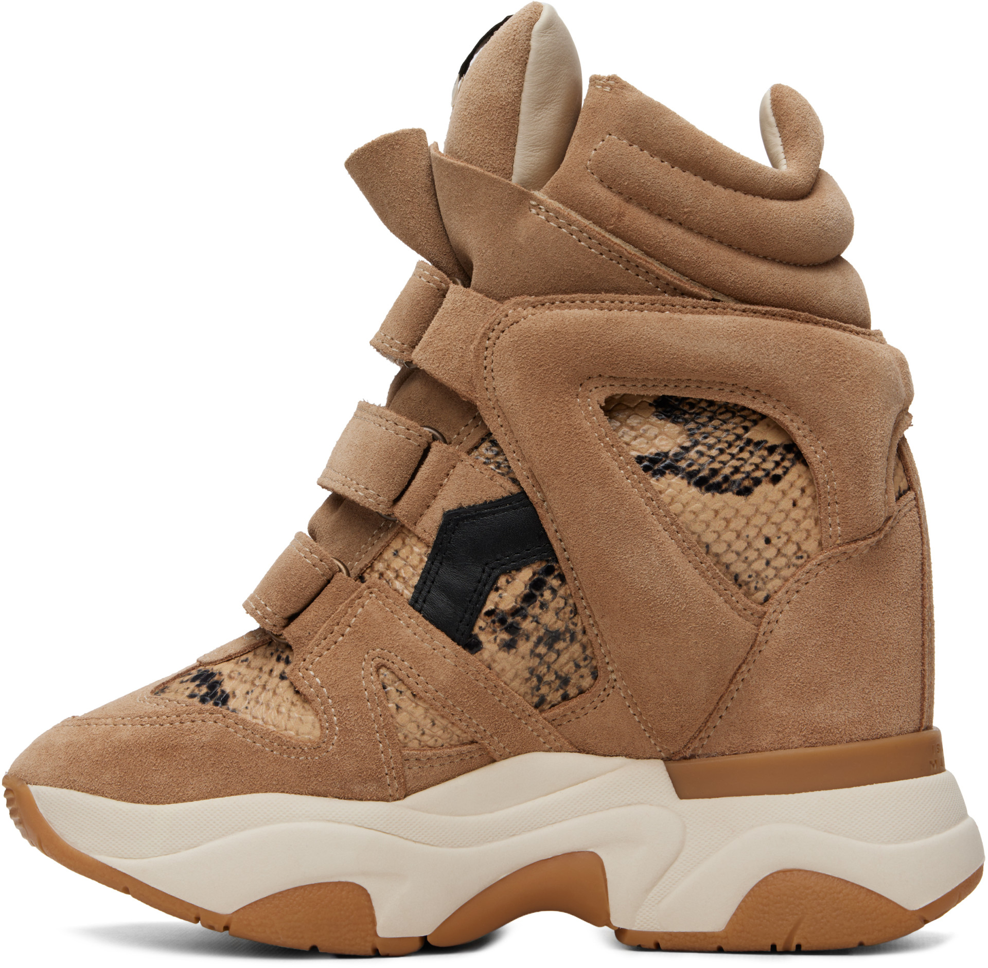 Isabel Marant - Taupe Python Balskee Sneakers