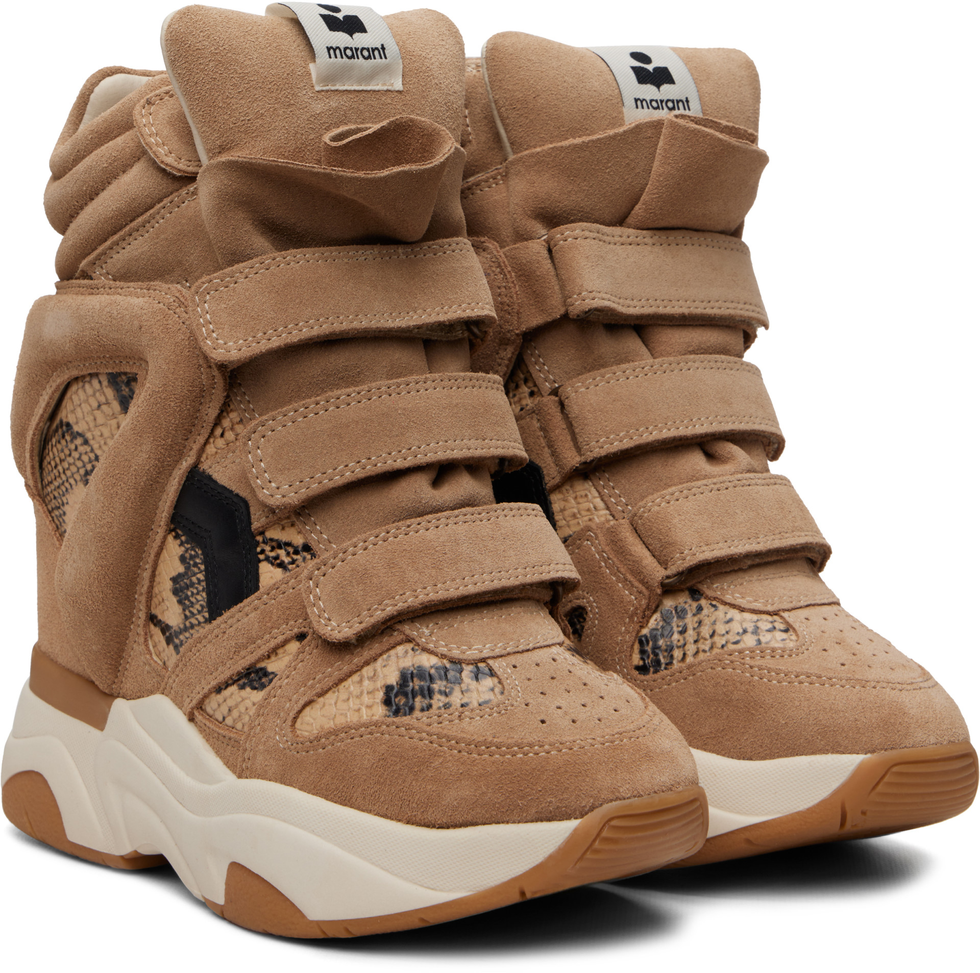 Isabel Marant - Taupe Python Balskee Sneakers