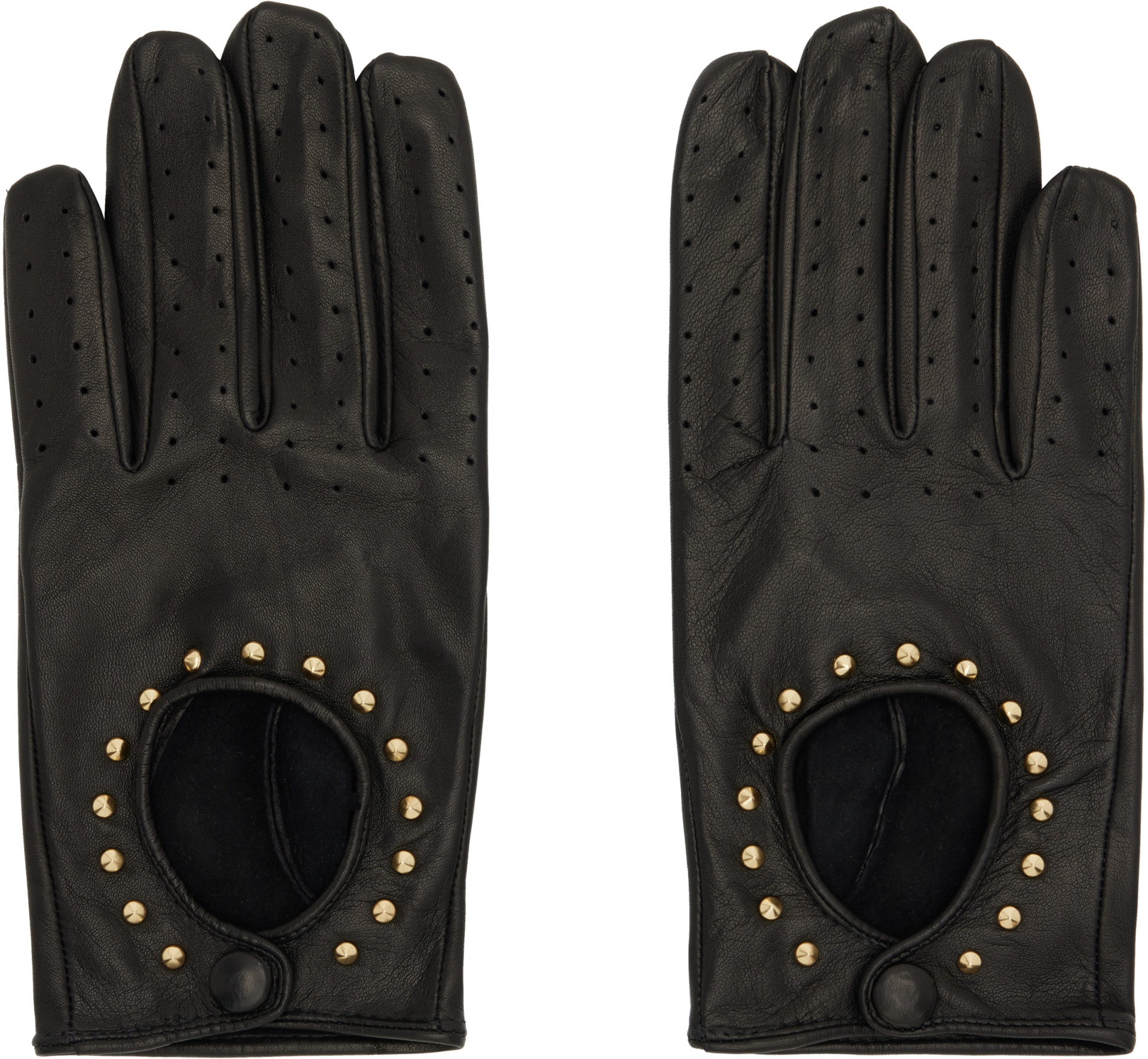 Ernest W. Baker - Black Studded Driving Gloves