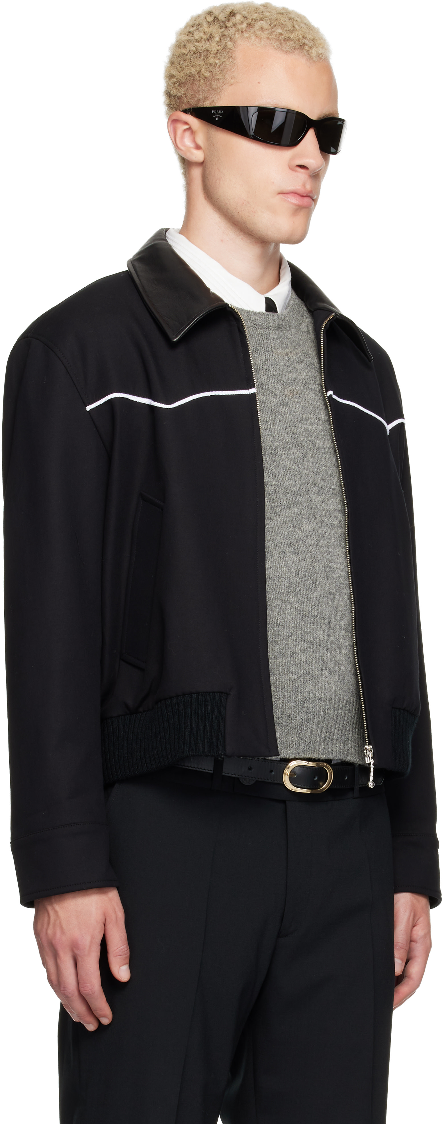Ernest W. Baker - Black Western Harrington Jacket