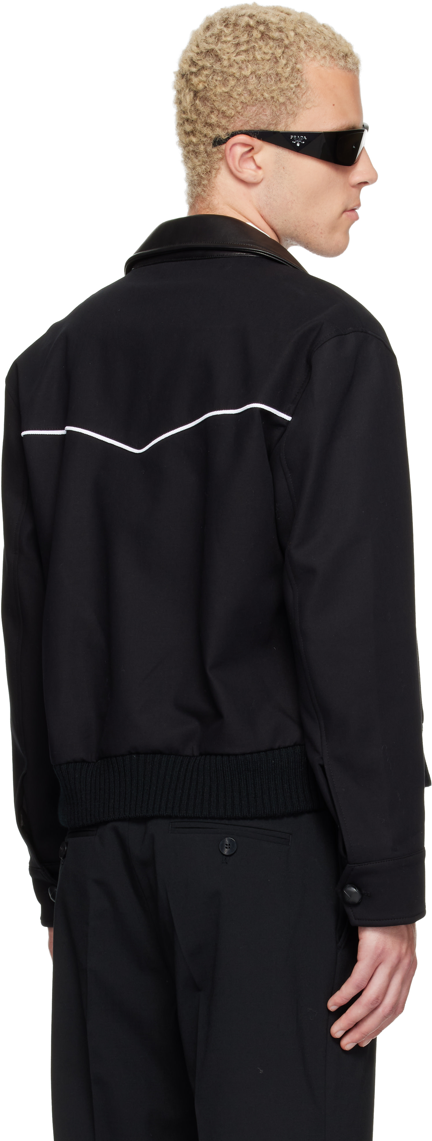 Ernest W. Baker - Black Western Harrington Jacket