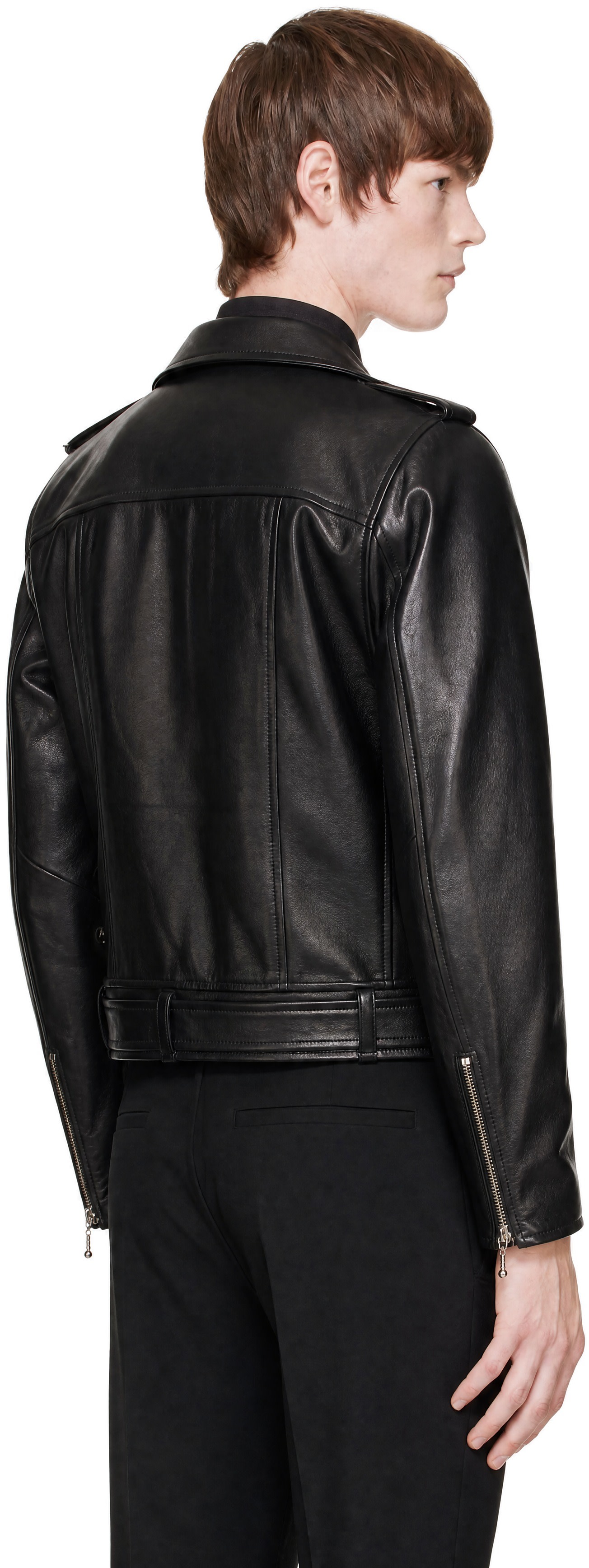 Ernest W. Baker - Black Perfecto Leather Jacket