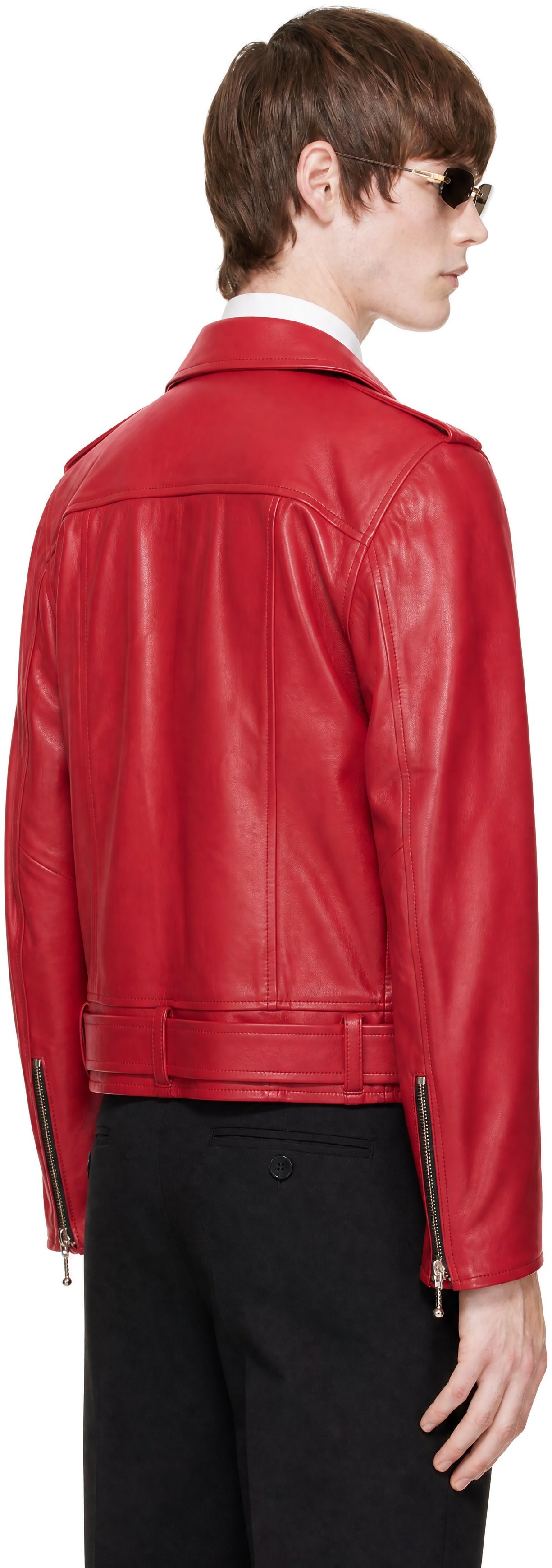 Ernest W. Baker - Red Perfecto Leather Jacket