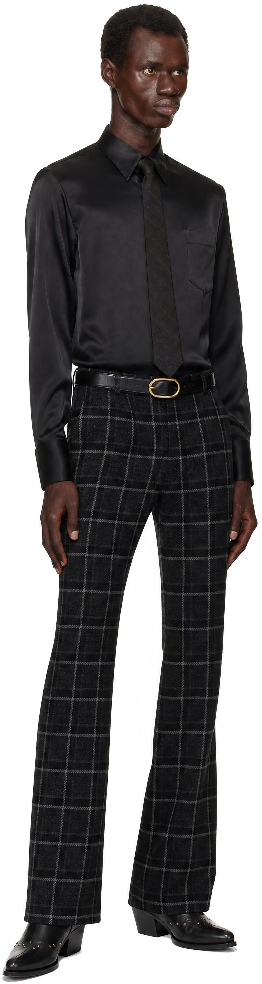 ERNEST W. BAKER - Pantalon évasé décontracté gris