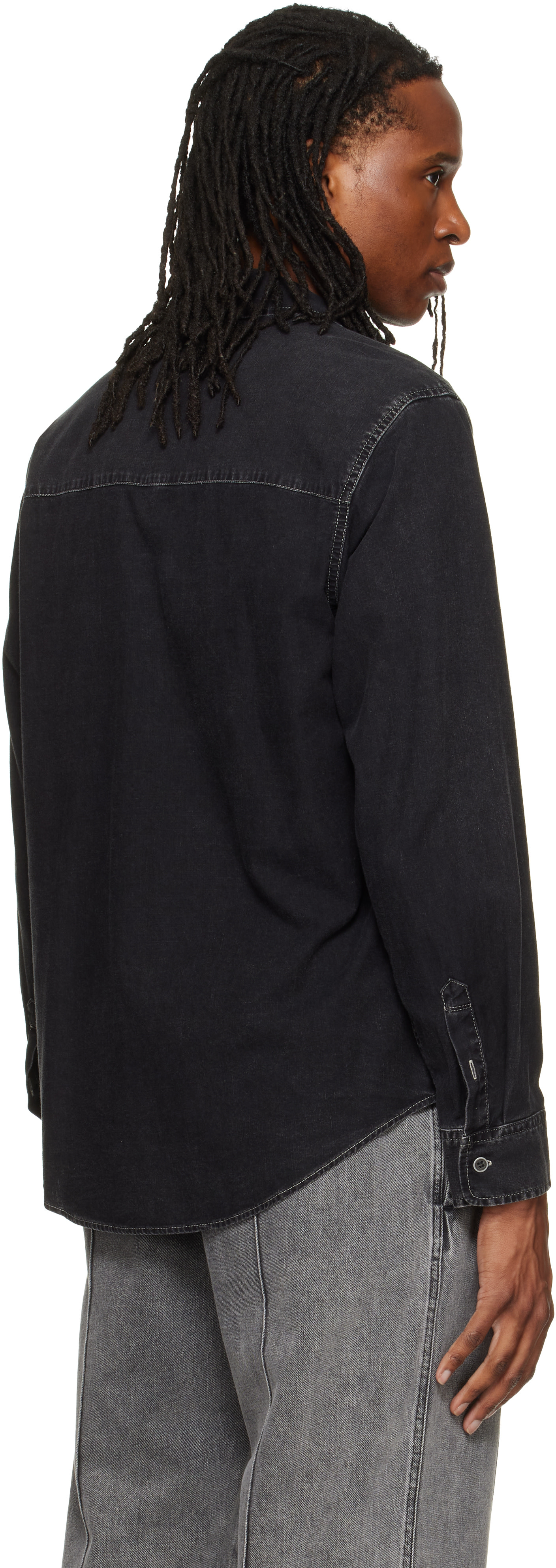 Isabel Marant: Black Viken Denim Shirt | SSENSE