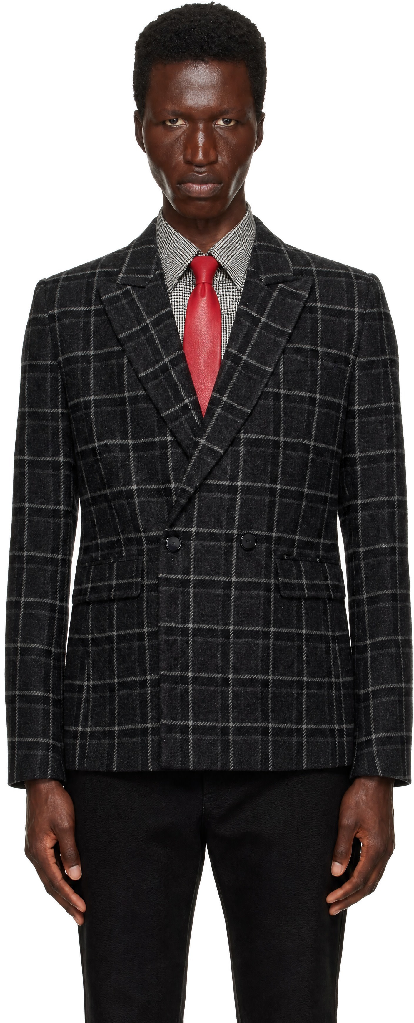 Ernest W. Baker - Gray Double Breasted Blazer