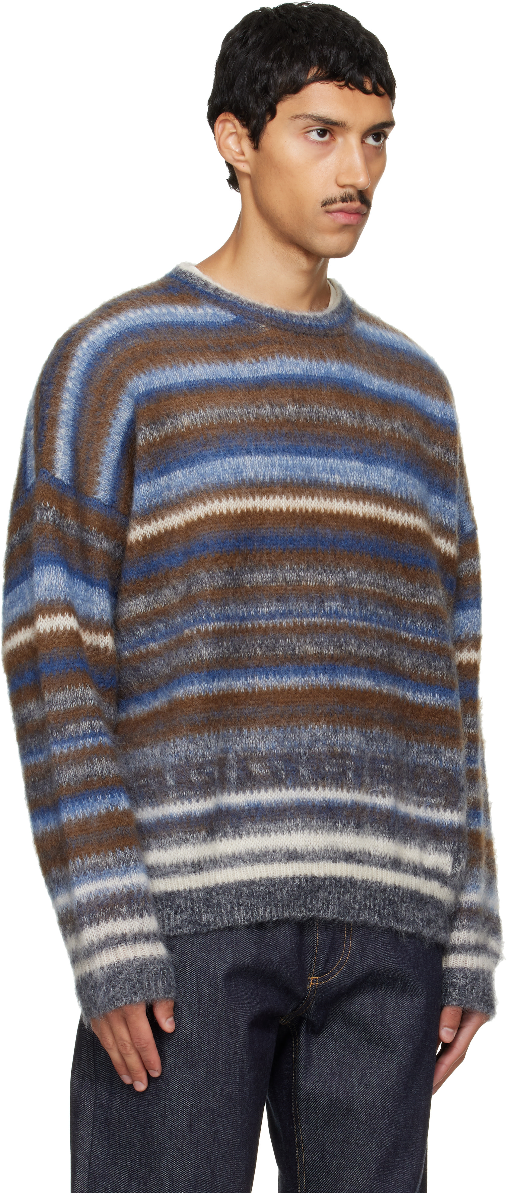 Isabel Marant - Pull Scolan bleu marine et brun