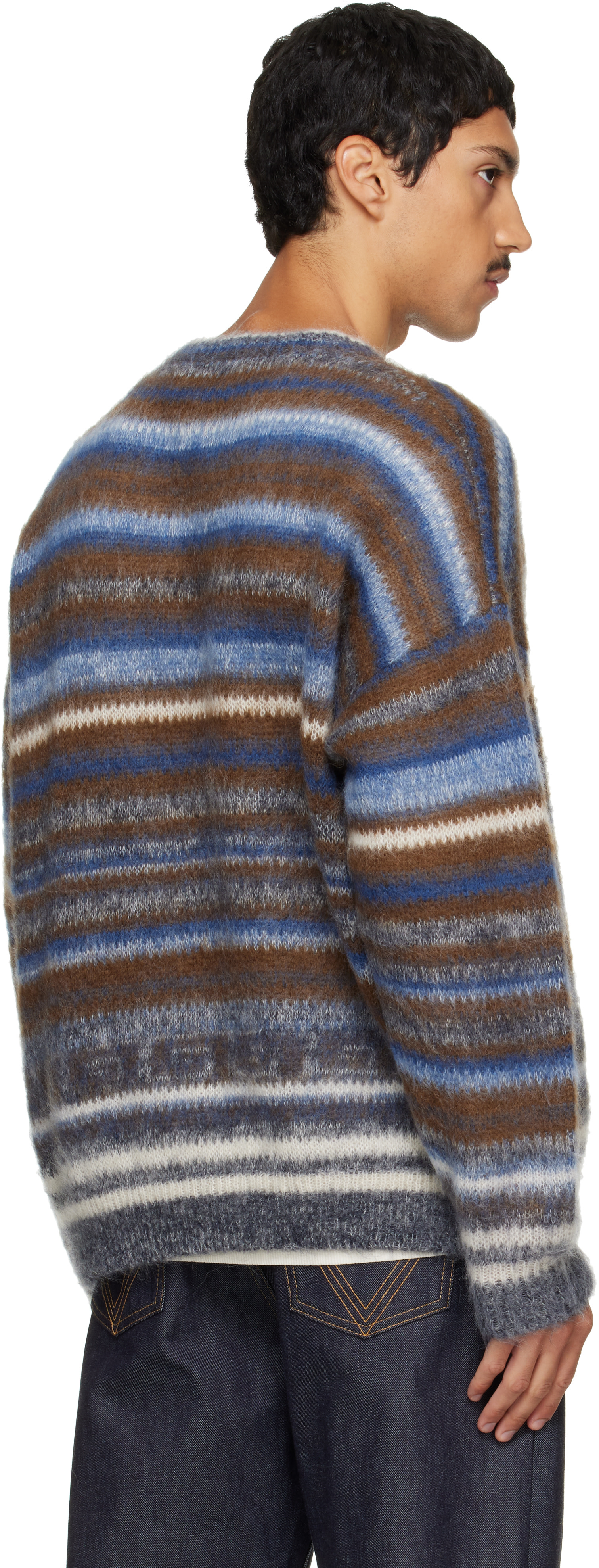Isabel Marant - Pull Scolan bleu marine et brun