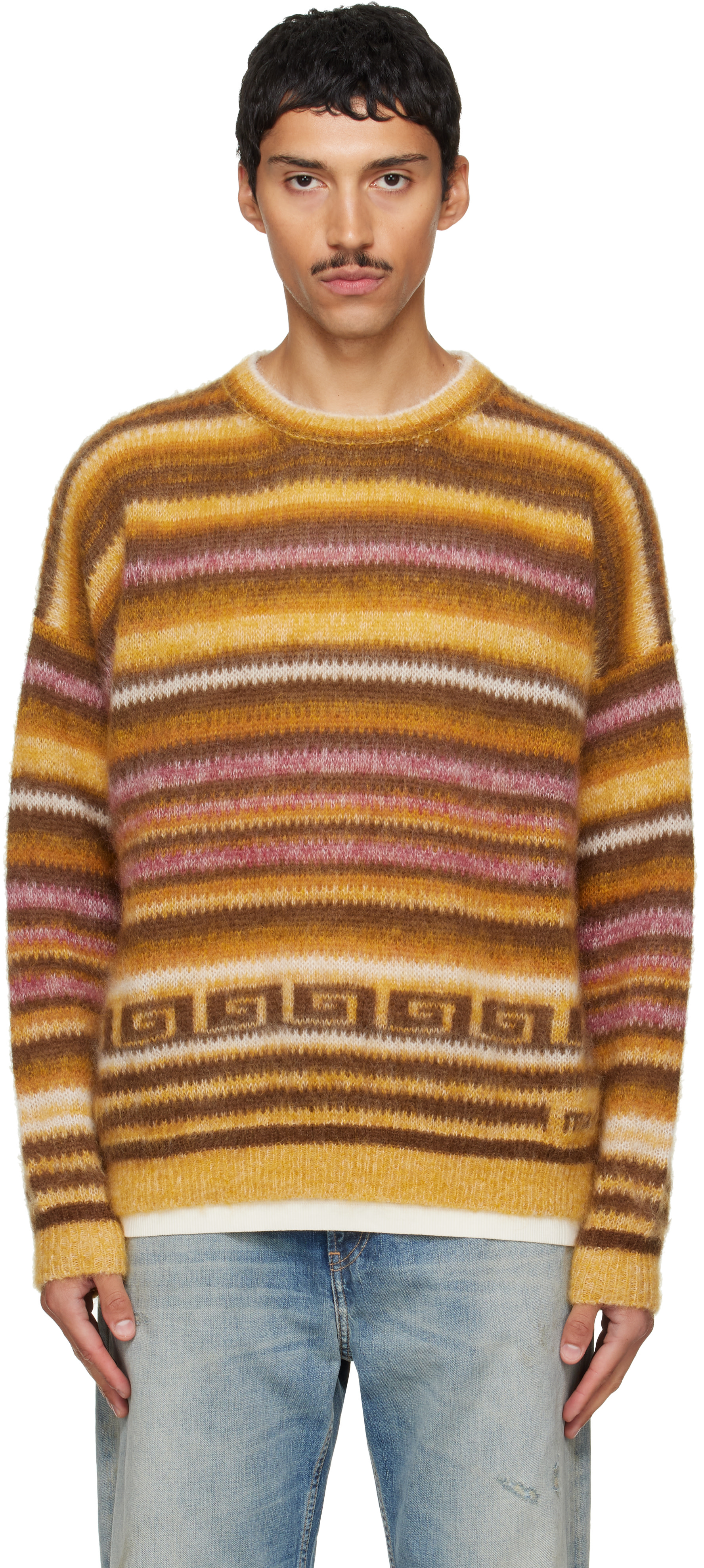 Isabel Marant - Pull Scolan brun clair et rose
