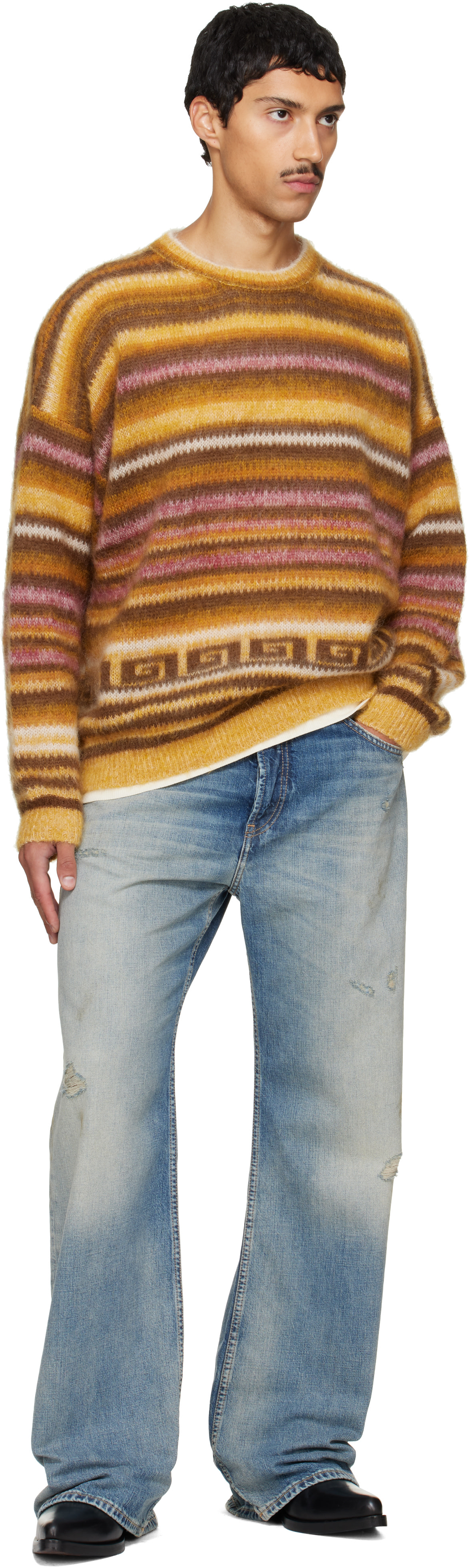 Isabel Marant - Pull Scolan brun clair et rose
