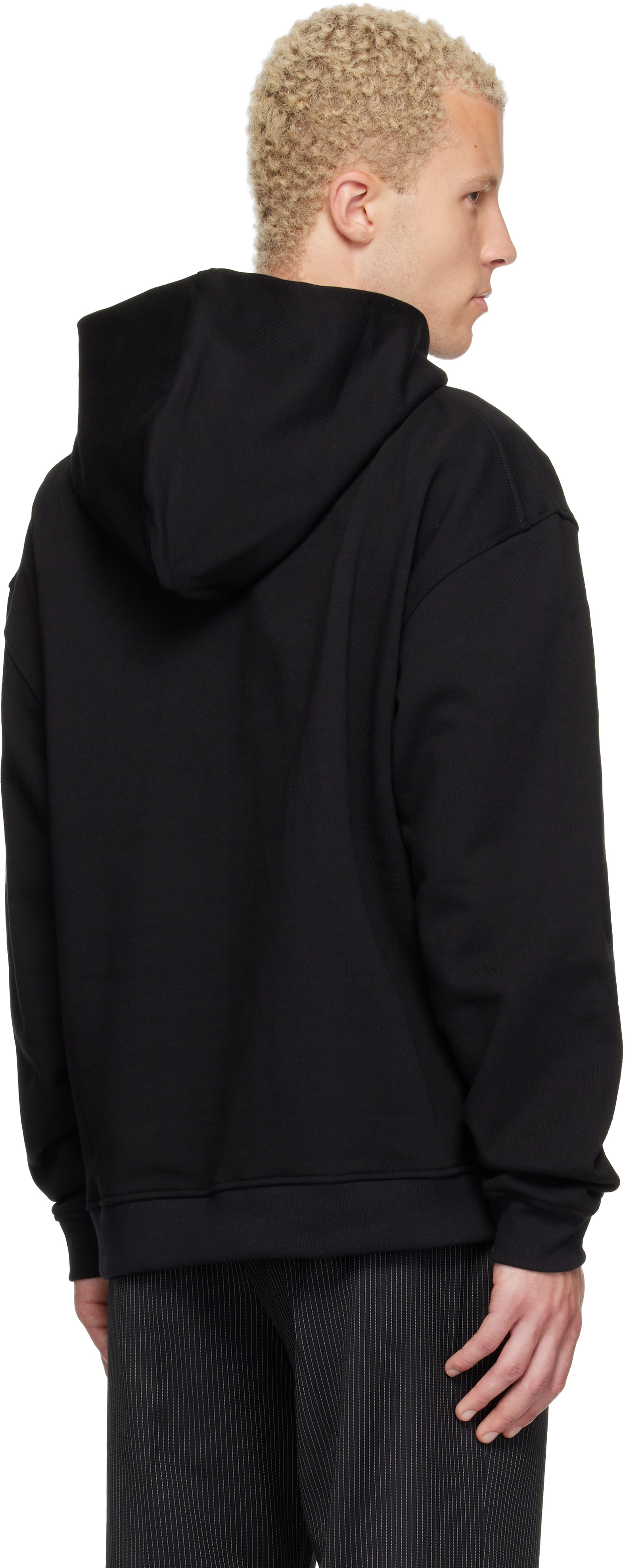 ERNEST W. BAKER - Pull à capuche noir à image de rose