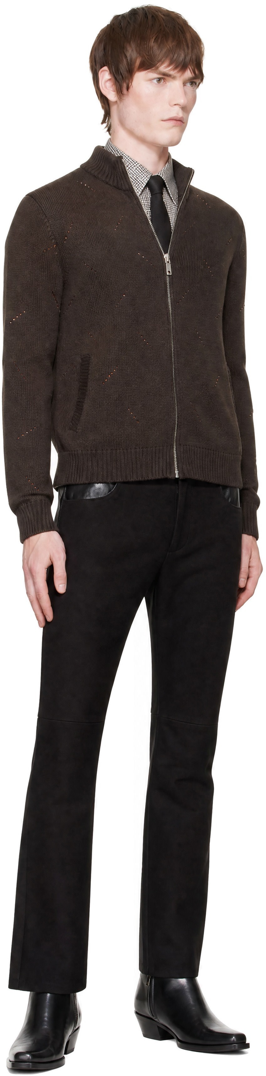 ERNEST W. BAKER: SSENSE限定 ブラウン Crystal Embellished トラック