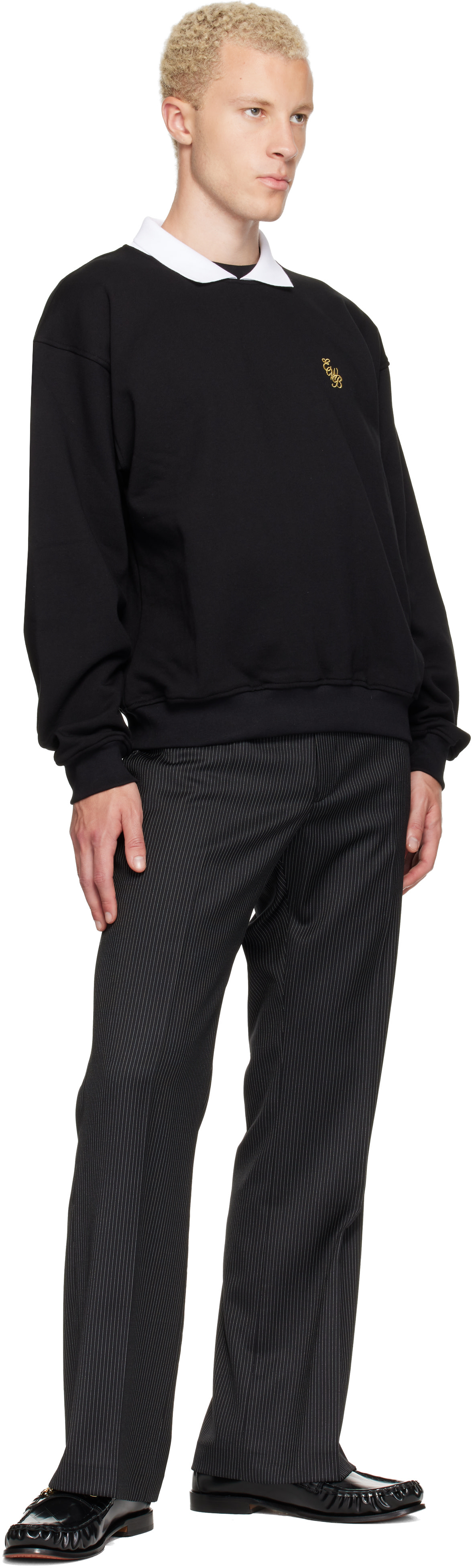 ERNEST W. BAKER - Pull molletonné de golf noir