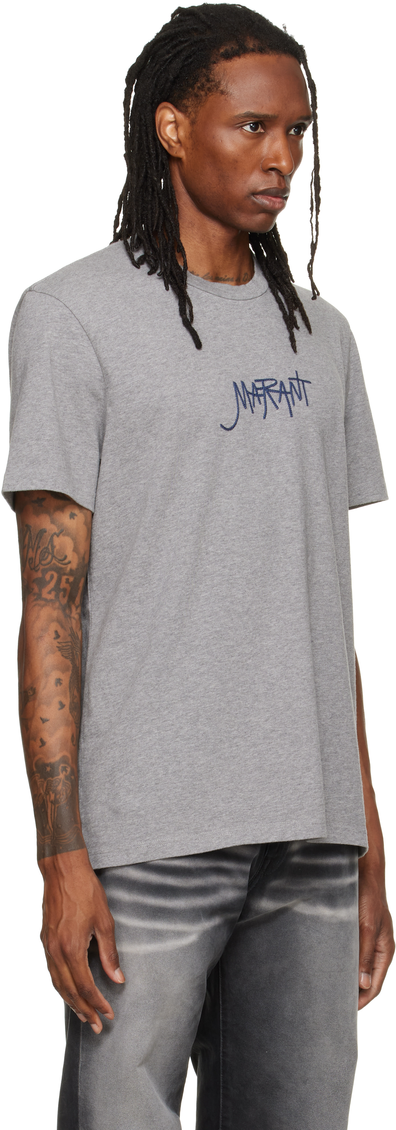 ISABEL MARANT ÉTOILE フリンジ コットンベスト グレー 34 Isabel Marant: グレー Honore Tシャツ | SSENSE 日本
