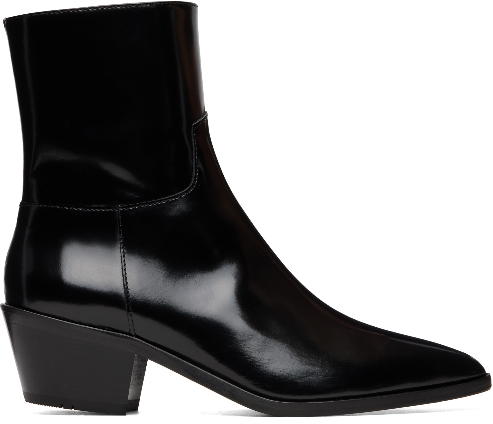 Ernest W. Baker - Black Sharp Toe Western Boots
