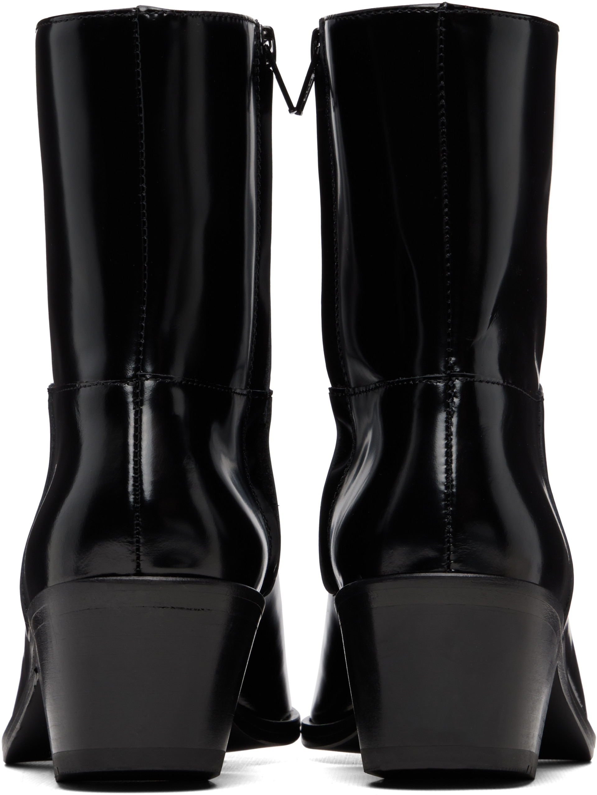 Ernest W. Baker - Black Sharp Toe Western Boots