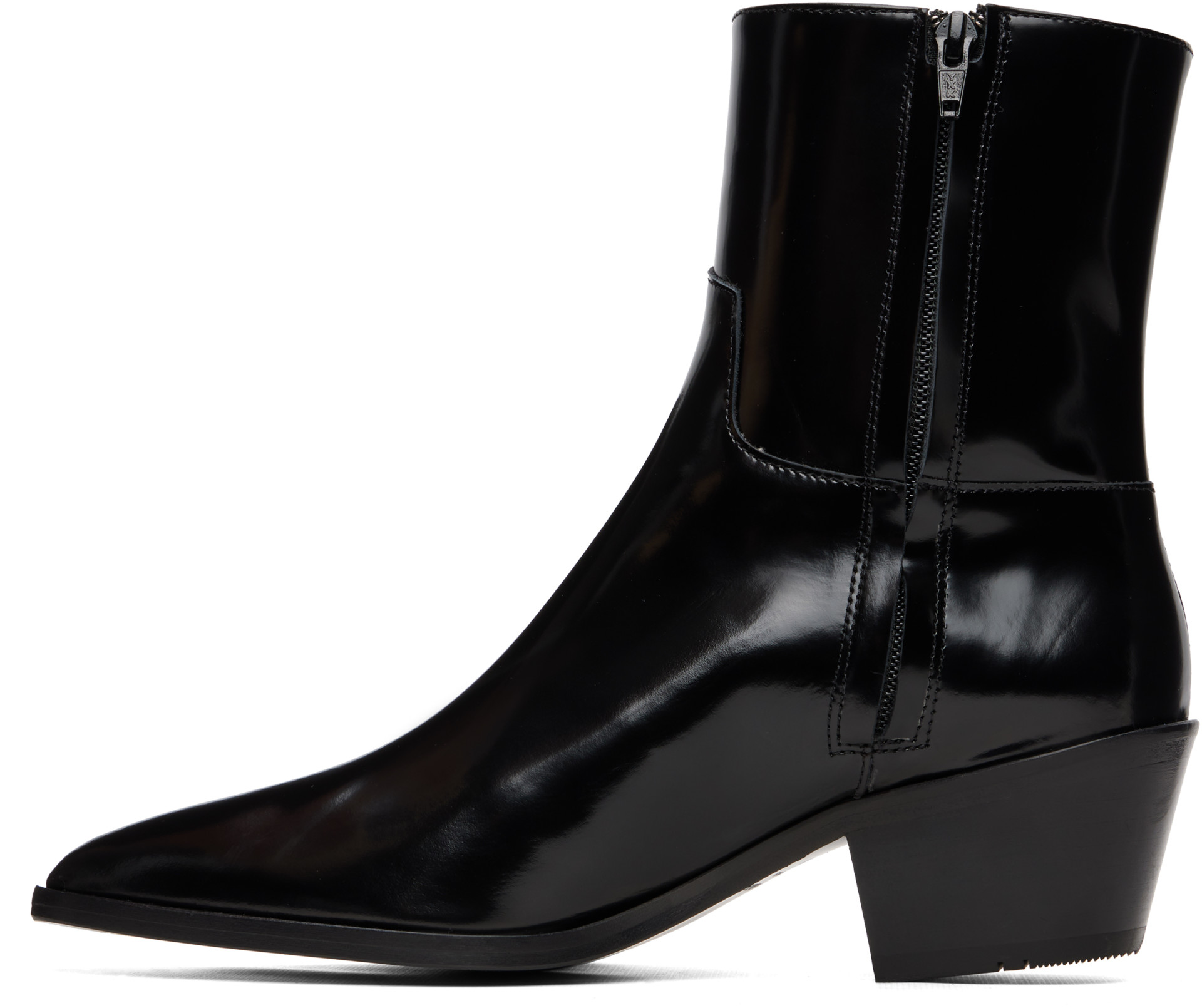 Ernest W. Baker - Black Sharp Toe Western Boots