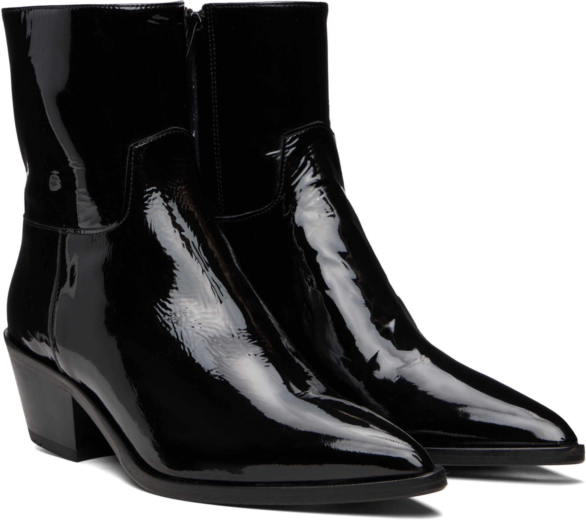 Ernest W. Baker - Black Sharp Toe Western Boots