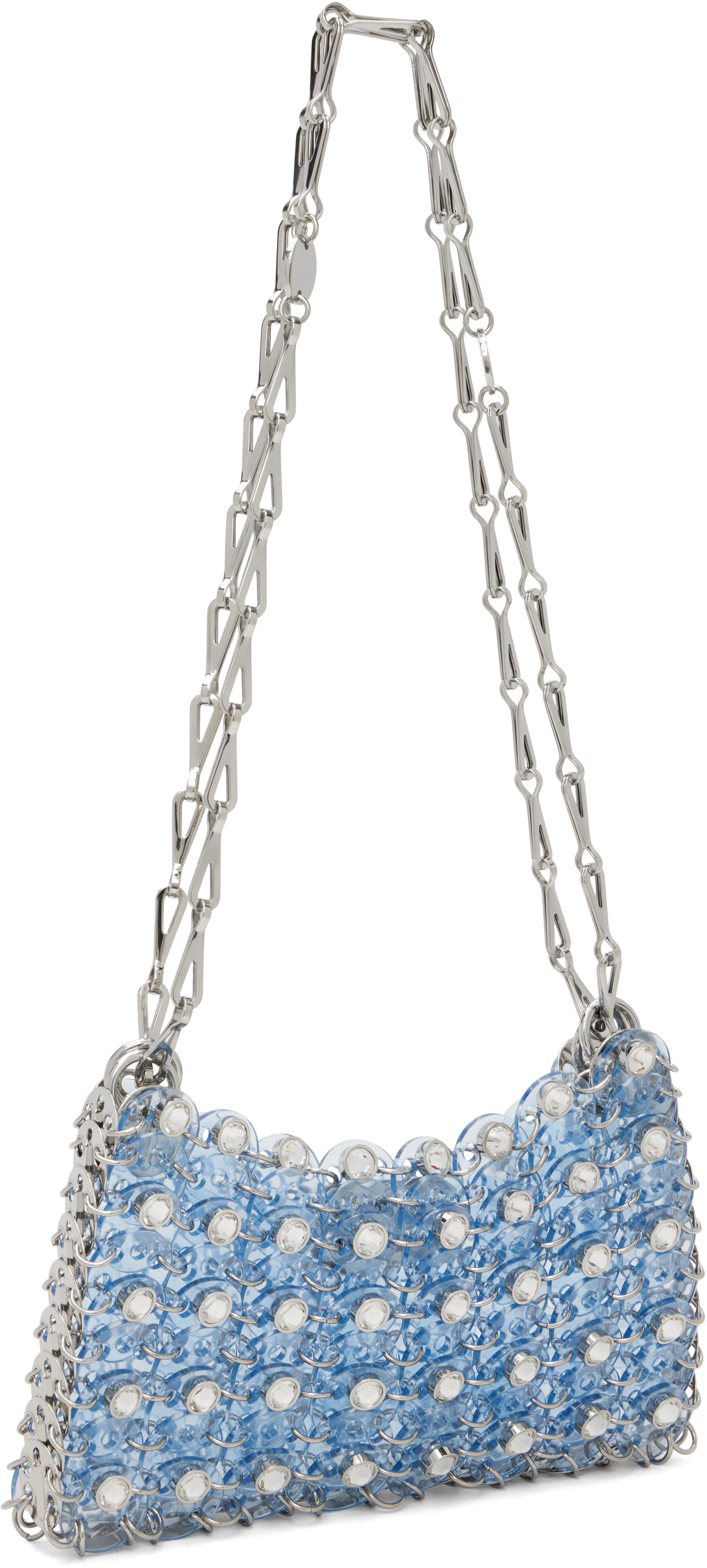 Rabanne: Blue 1969 Nano Shoulder Bag | SSENSE