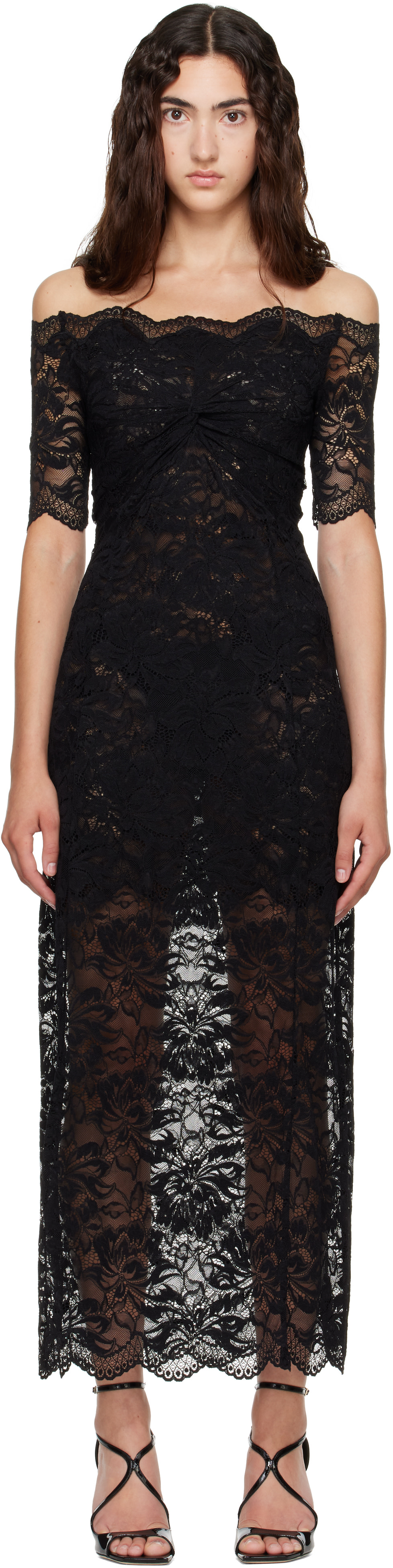layered lace midi dress Rabanne: Purple Suit Type: Bikini