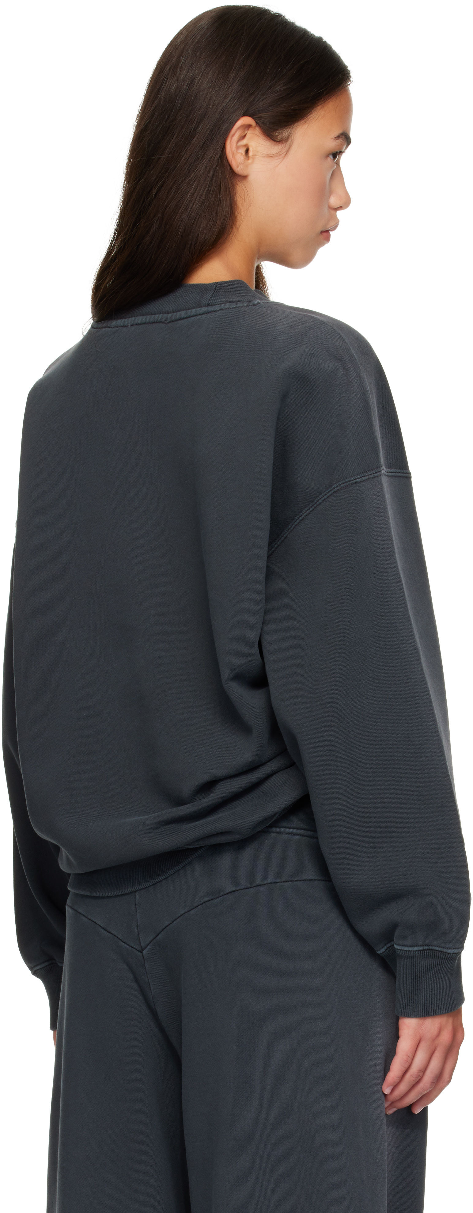 Off-White - Pull molletonné Laundry gris à logo