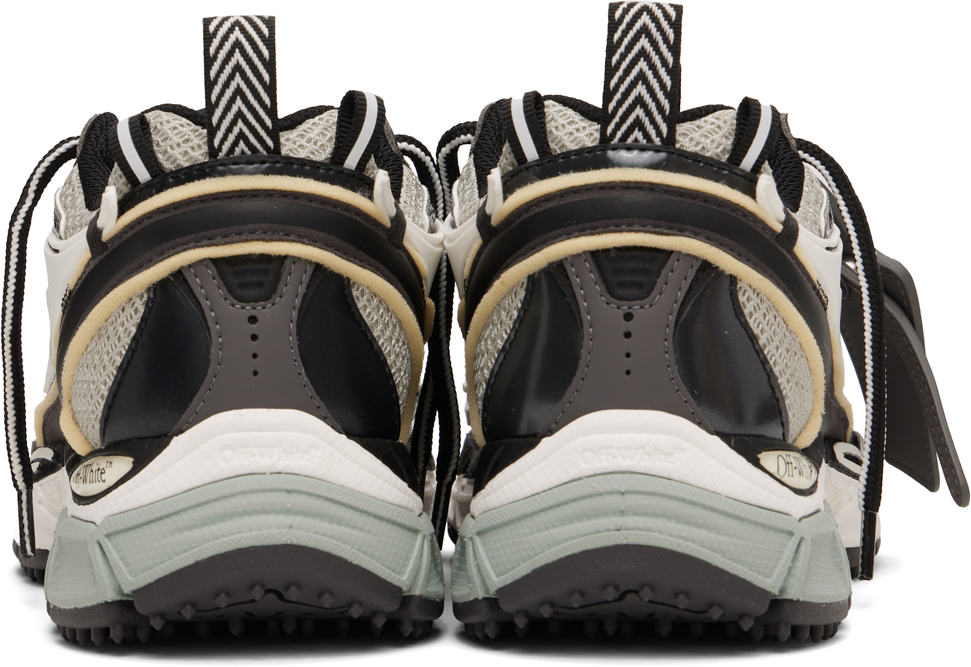 Off-White - Baskets Be Right Back gris et noir en filet