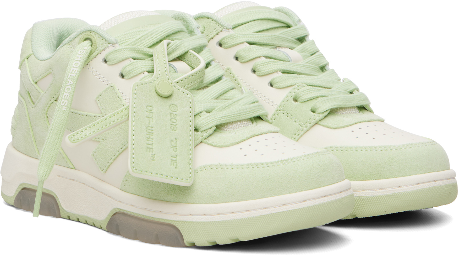 Off-White - Baskets Out Of Office blanc et vert