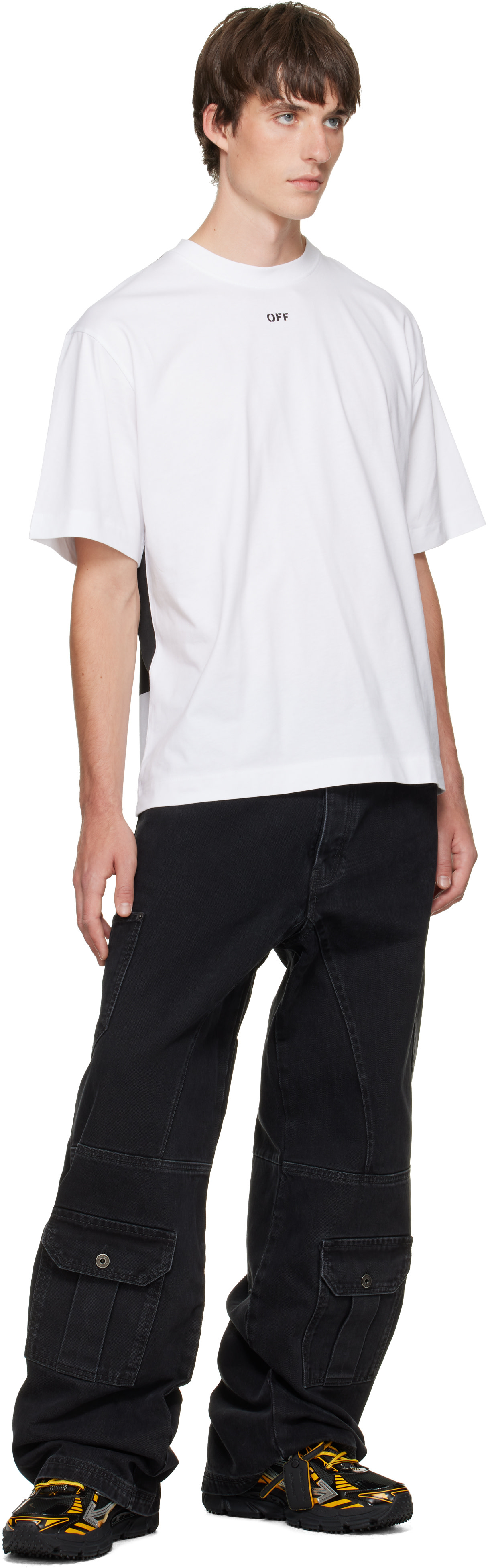 Off-White - Black Half Arrow Cargo Slouchy Jeans