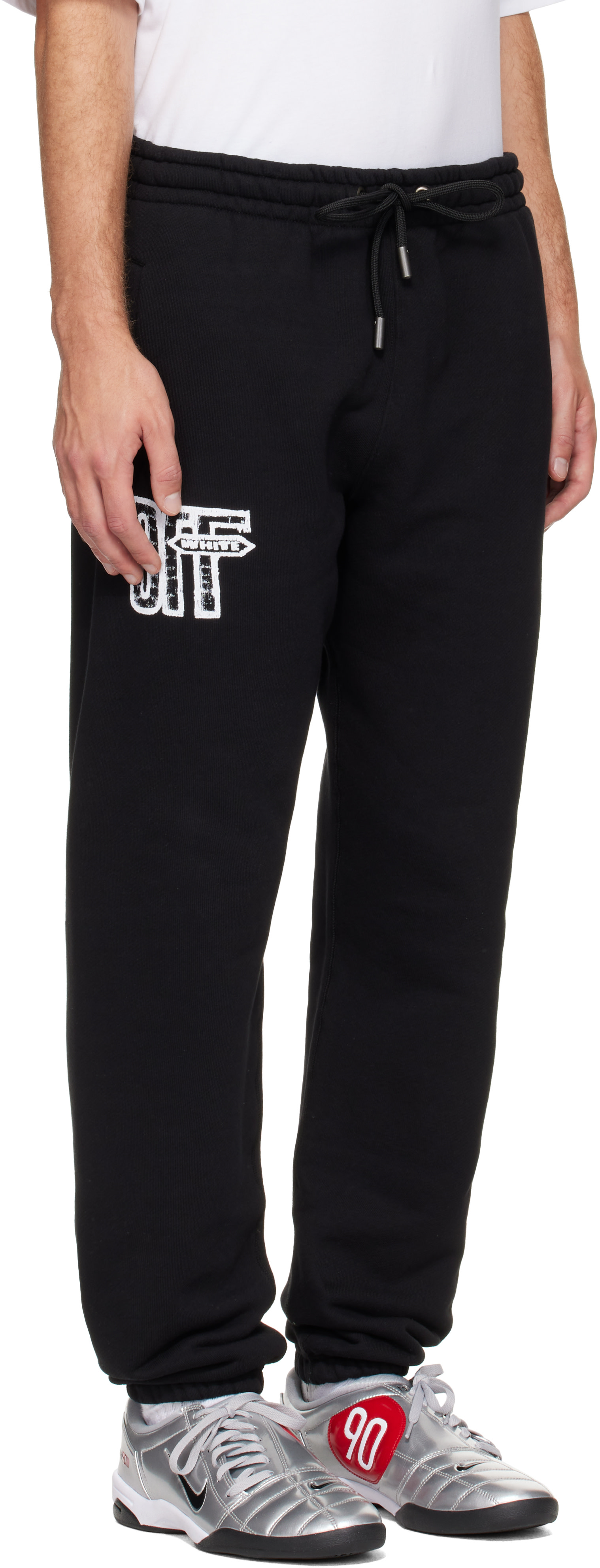 Off-White - Black Motion Arrow Cuffed Sweatpants