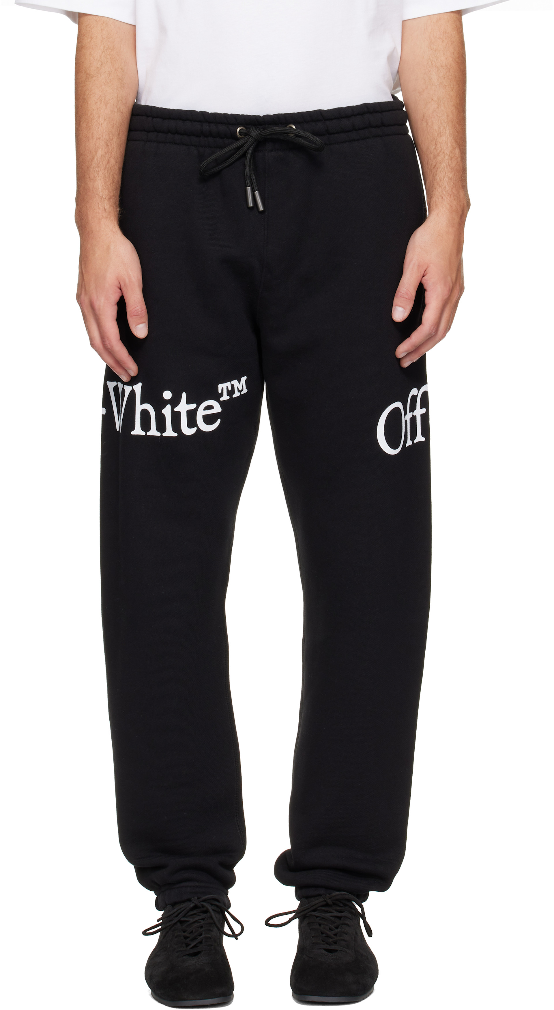Off-White - Black Bookish Scarf Cuffed Sweatpants